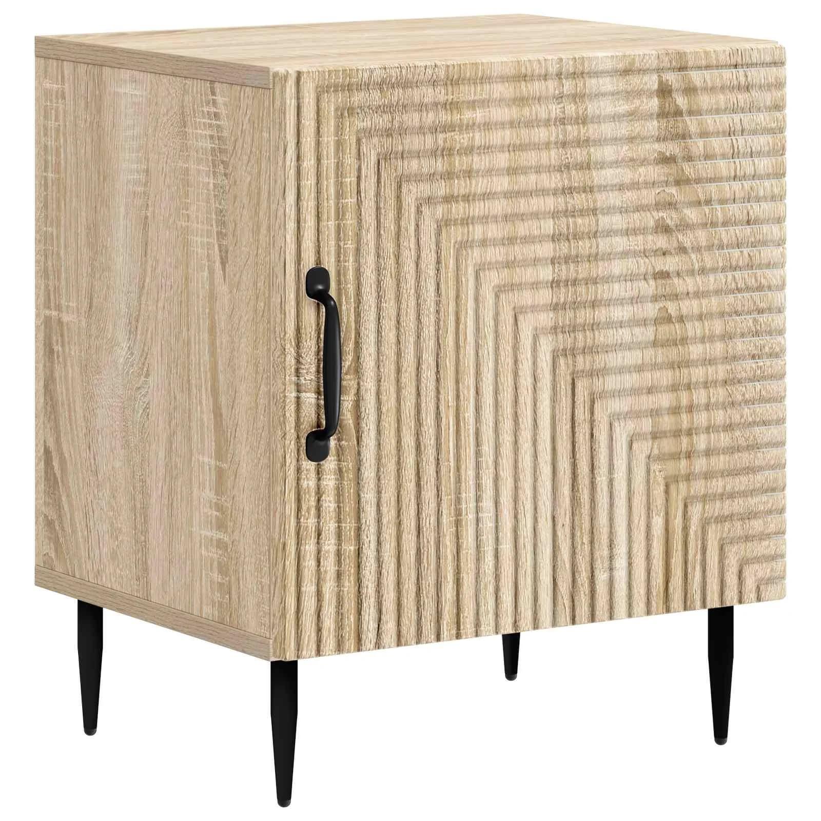 Nočna omarica Sonoma hrast 43 x 34,5 x 50 cm Inženirski les - slika 2
