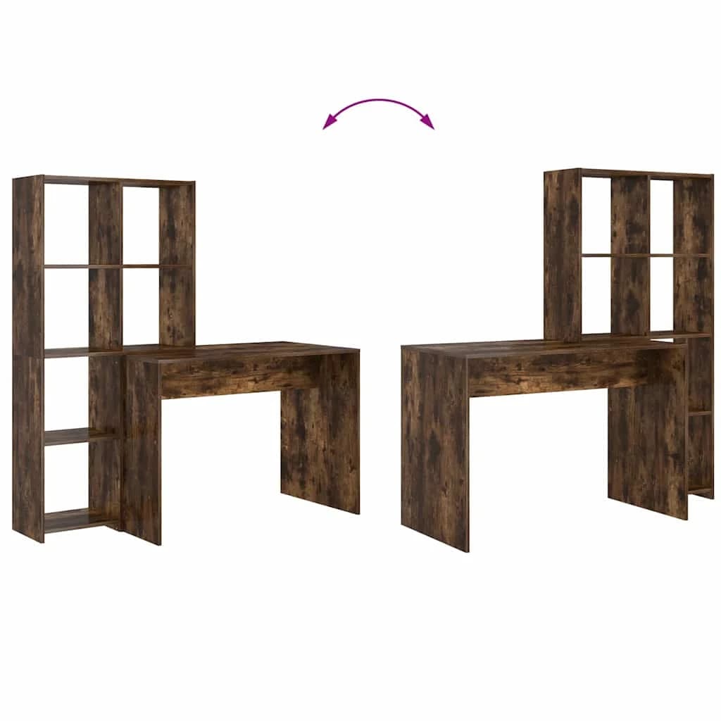 Miza Dimljeni oreh Inženirski les 138,5 x 55 x 143 cm - slika 9