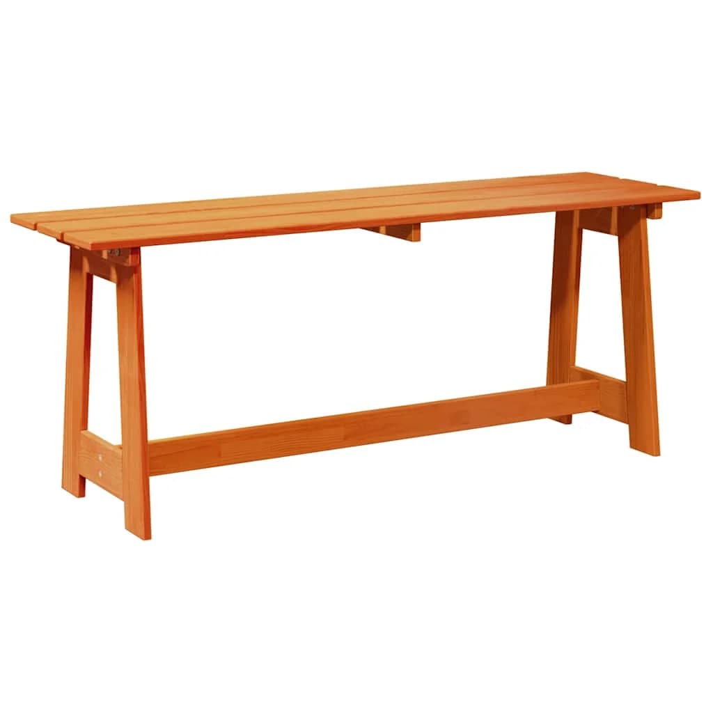 Zunanja klop Rjava 119 x 37 x 47 cm Masivno borovo les - slika 2