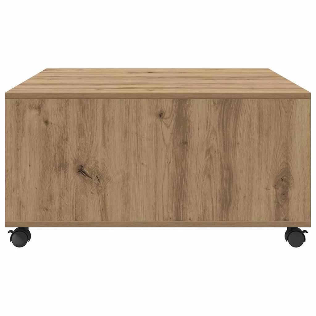 Klubska miza Umetni hrast 75 x 75 x 38 cm Inženirski les - slika 6