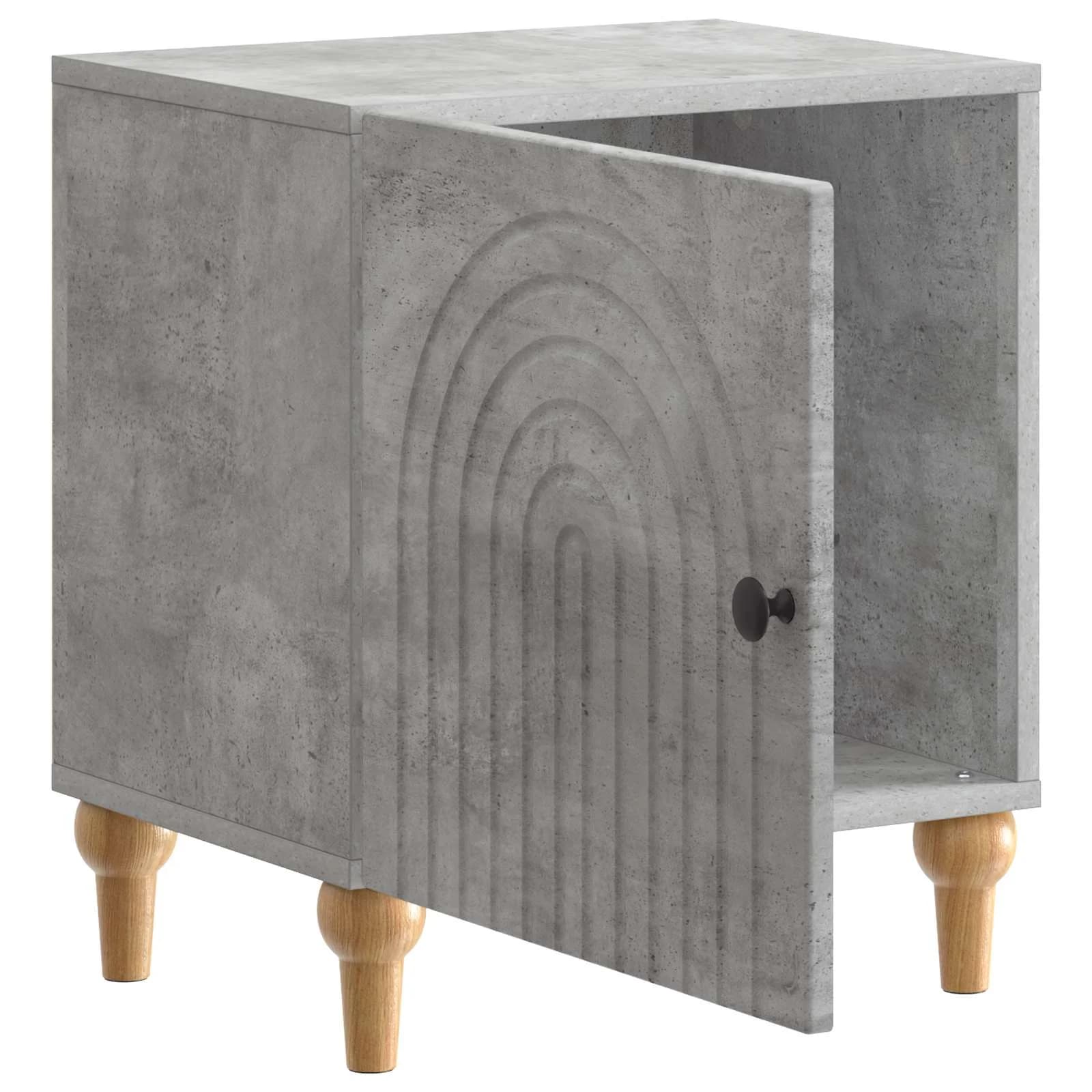 Nočna omarica 2 kos Betonsko siva 43 x 34,5 x 50 cm - slika 6