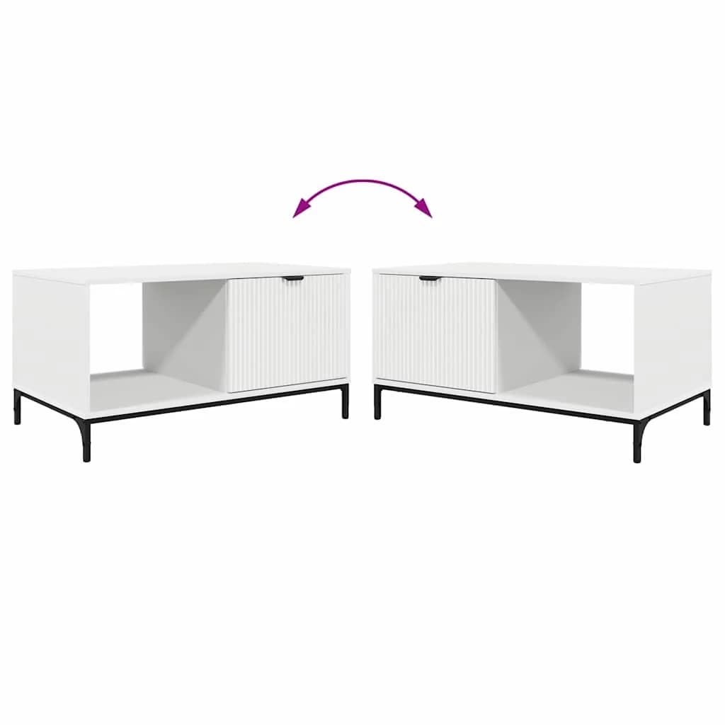 Klubska miza Bela 90 x 49 x 46 cm Inženirski les - slika 12