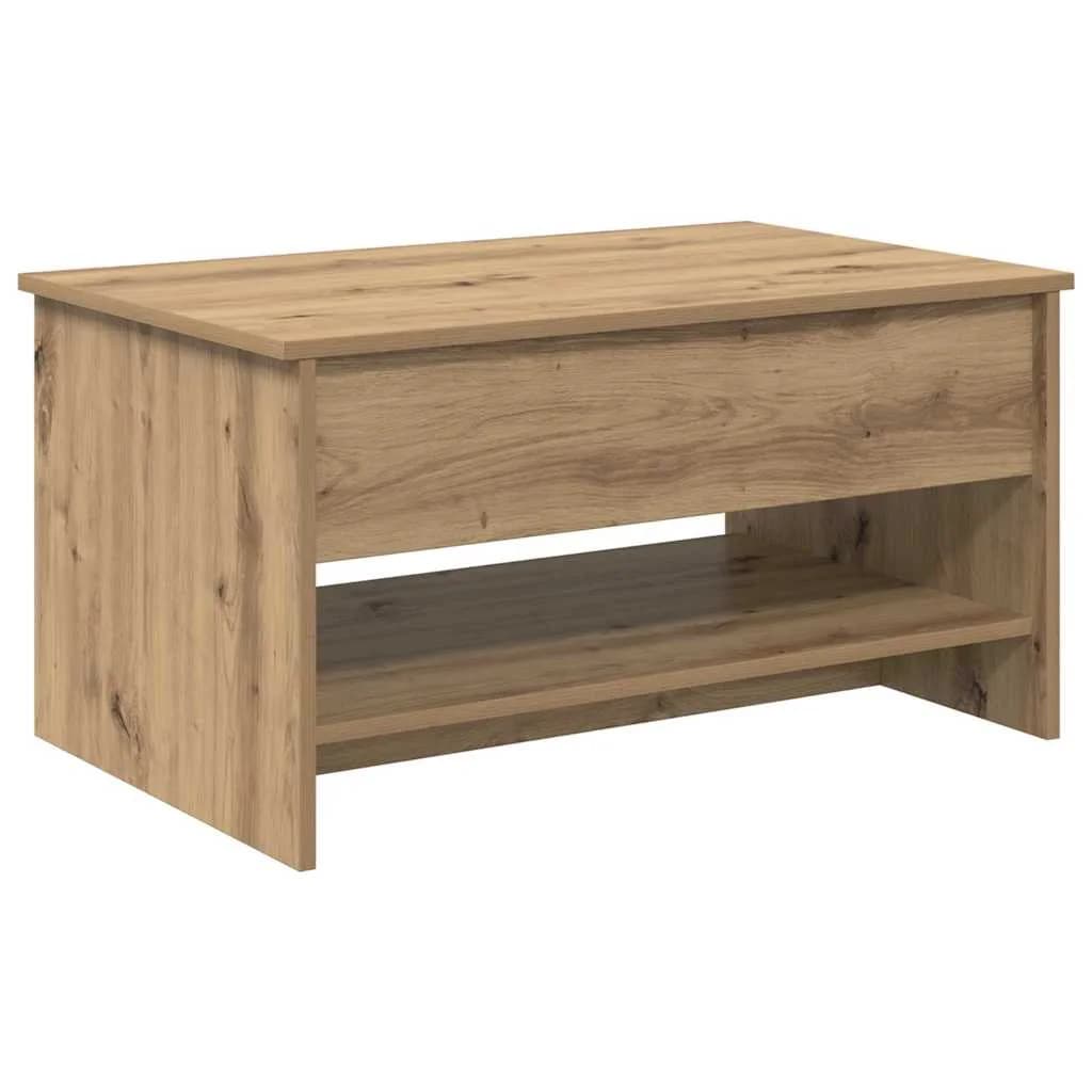 Klubska miza Umetni hrast 80 x 50,5 x 41,5 cm Inženirski les - slika 2