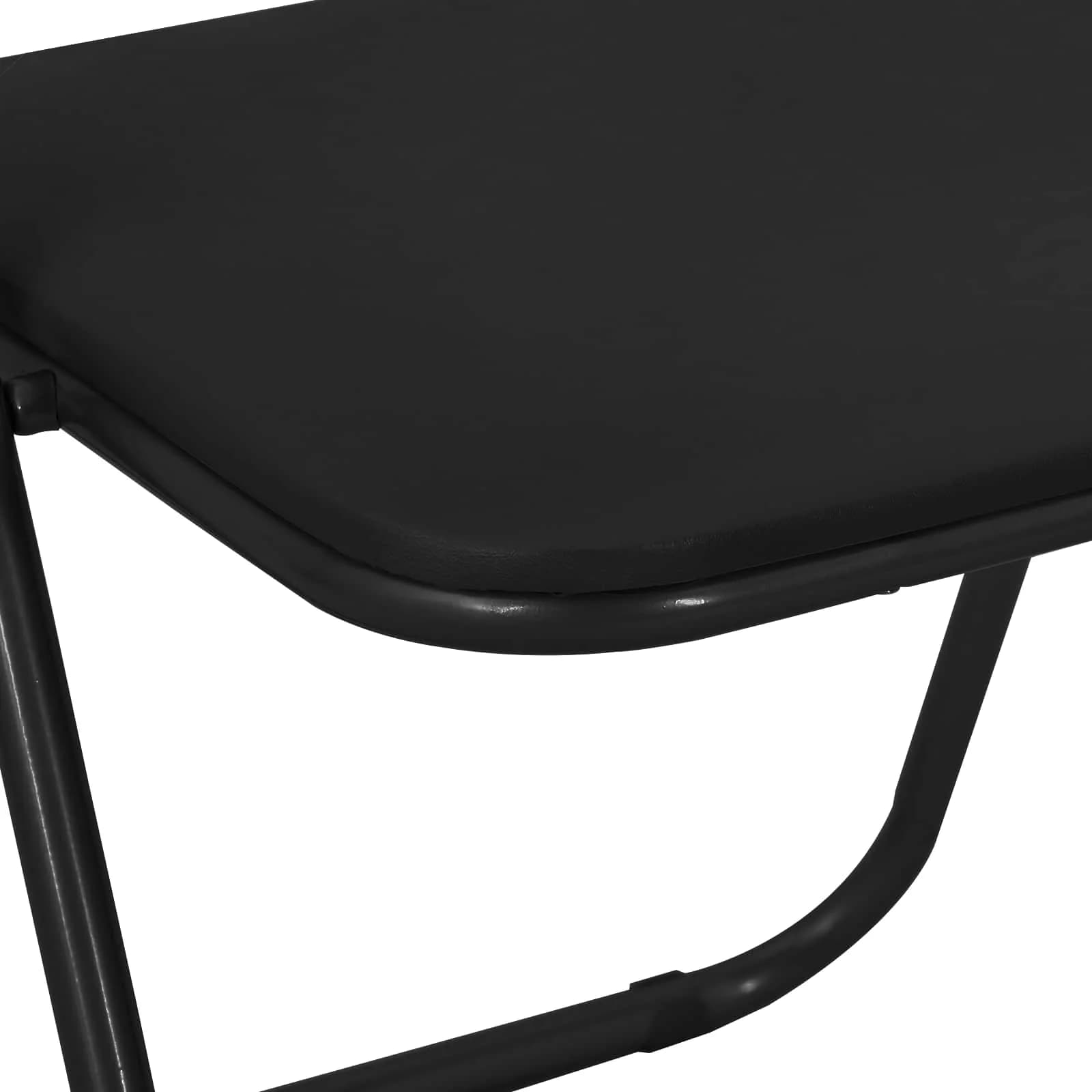 Zložljiva stolica 2 kos Umjetno usnje Črna 48 x 43,5 x 81 cm - slika 8