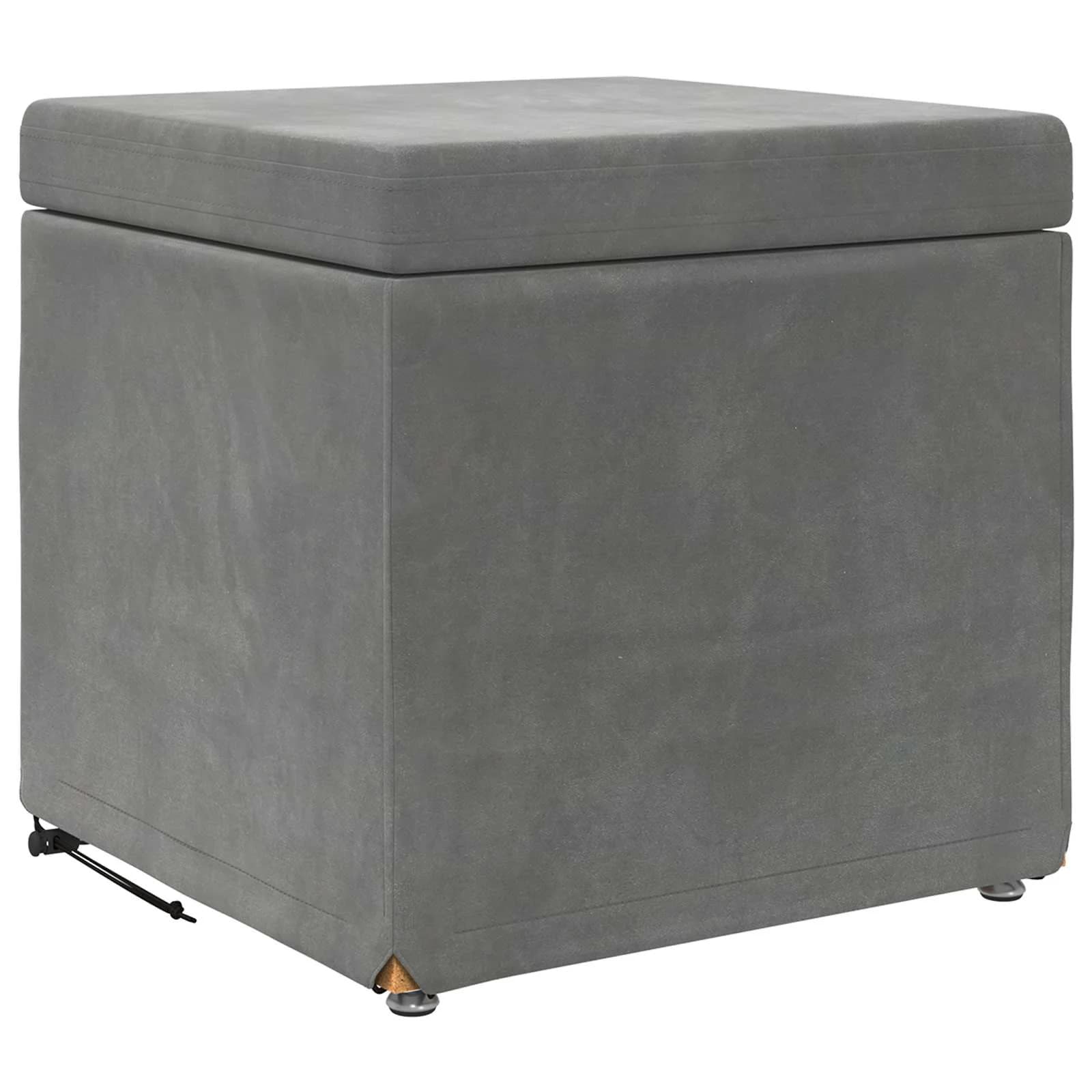 Stolica Temno siva 41 x 41 x 40 cm Samet in Umetno Leseno - slika 2