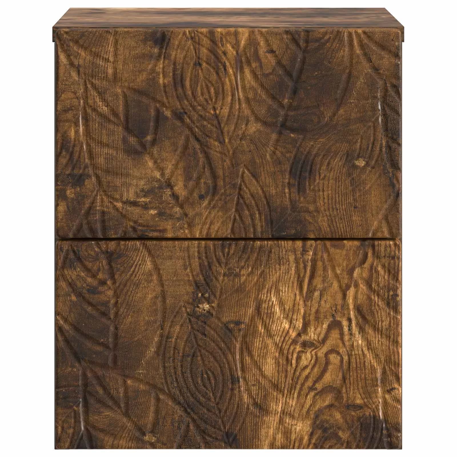 Stenski nočni omarici 2 kos Dimljen hrast 34,5 x 33 x 40 cm - slika 6