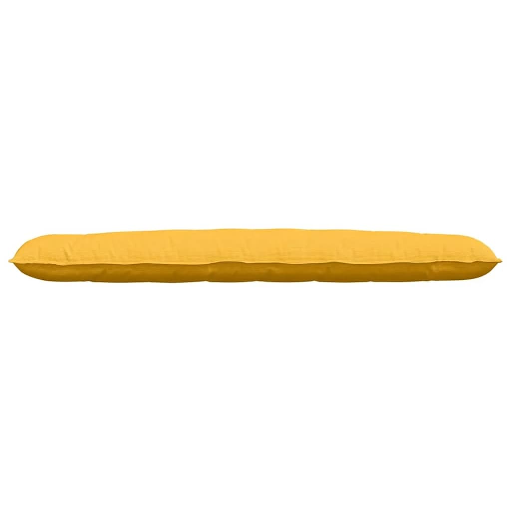 Poglavni vzglavnik Svetlo rumena 200 x 50 cm Žametna tkanina - slika 5