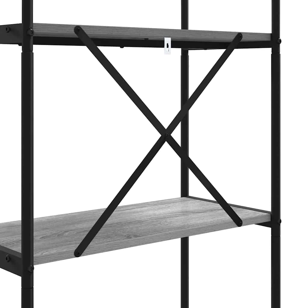 Knjižna polica 3 nivojev 80 x 30 x 109 cm Inženirski les - slika 9