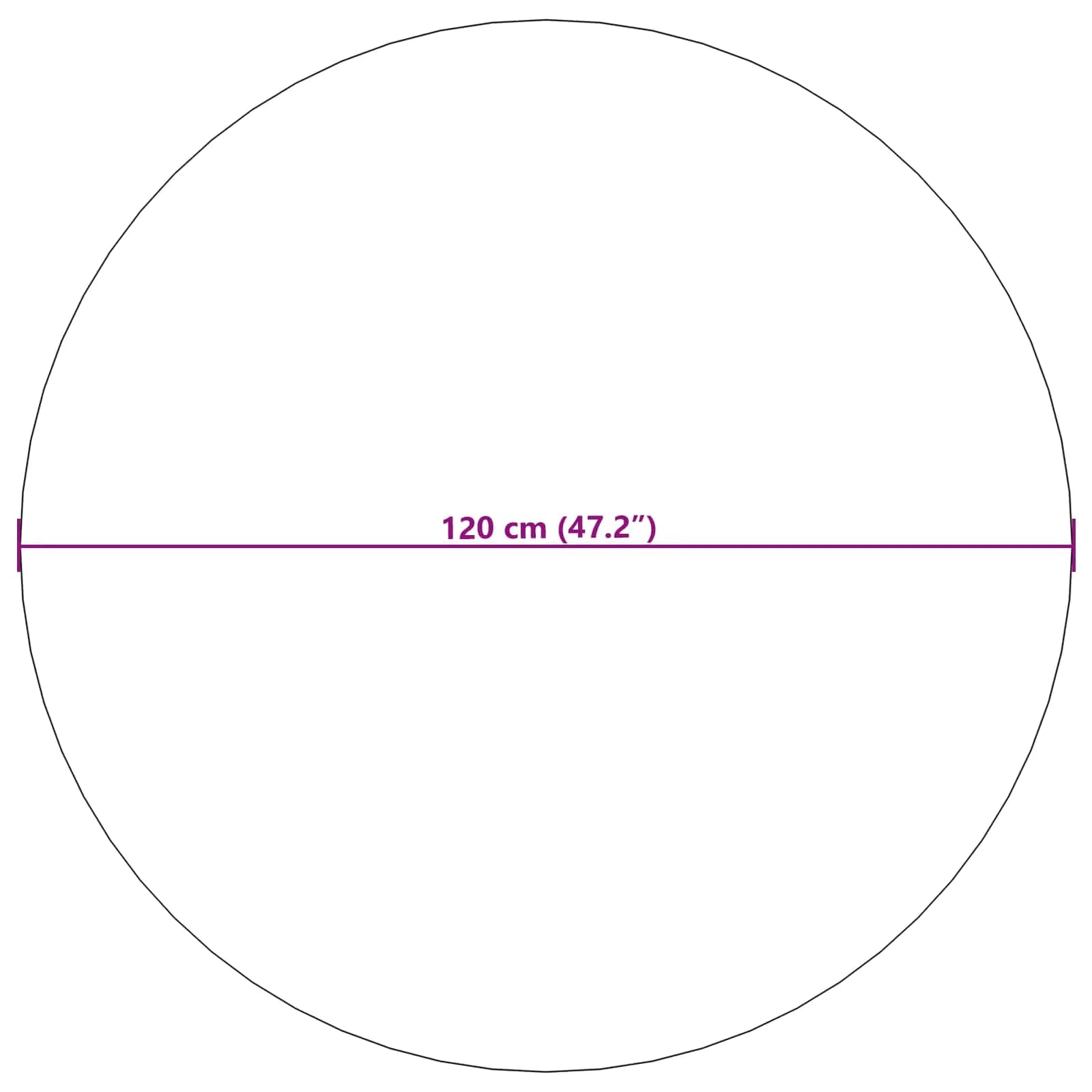 Preproge za površine PALMERAS Antracit Ø 120 CM Poliester - slika 8