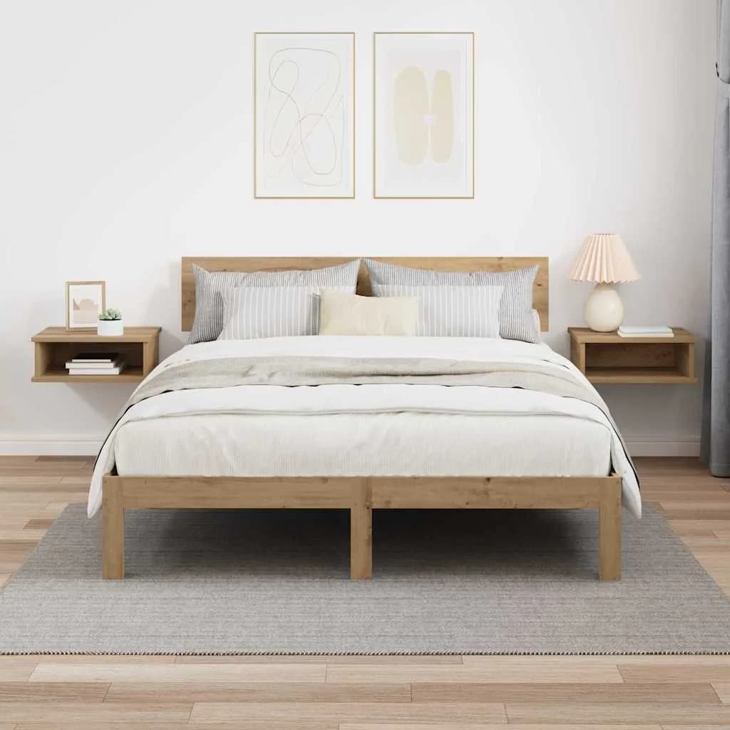 Nočna omarica 2 kos Umetni hrast 40 x 31 x 15 cm Inženirski les - slika 4