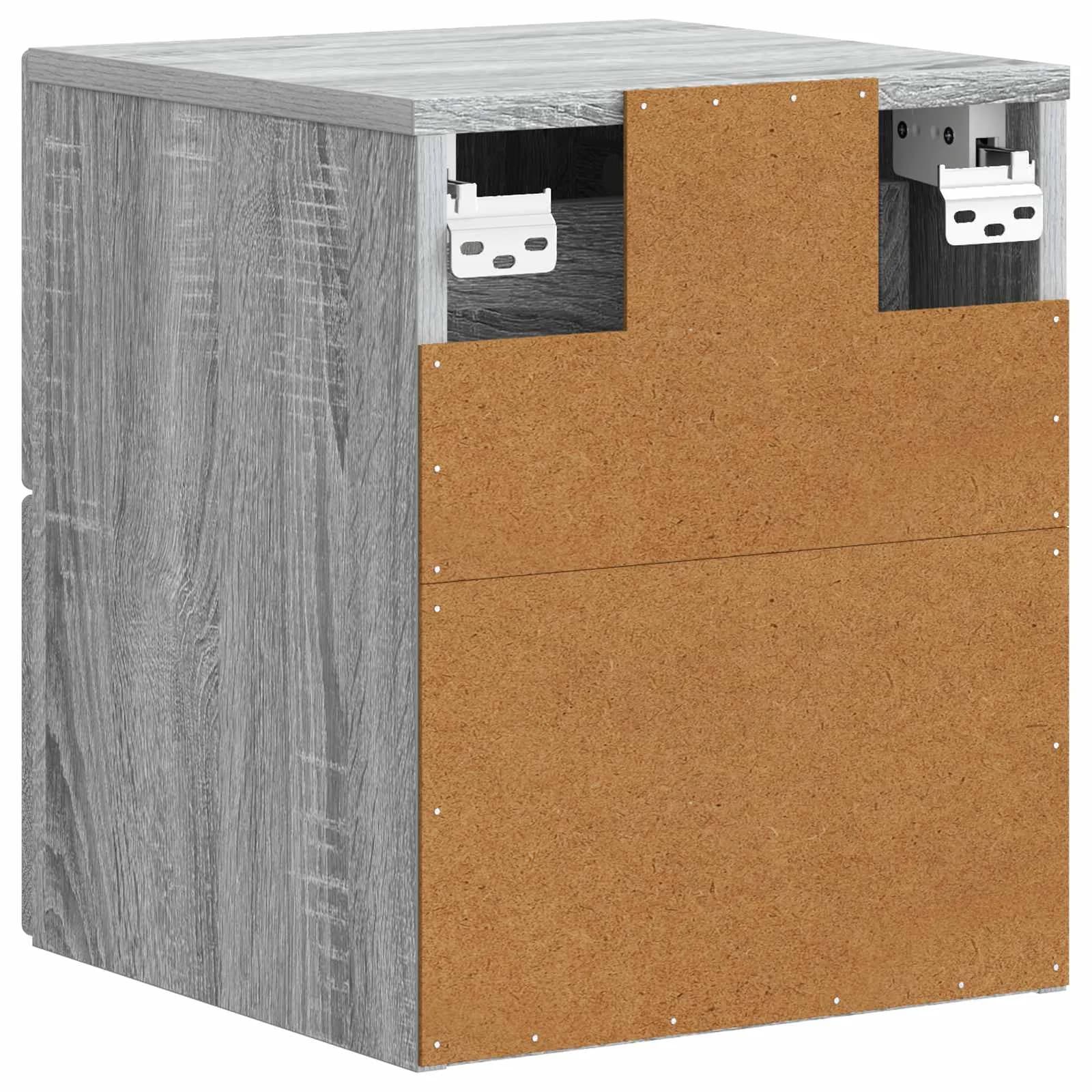 Stenski nočni omarici s predalom Siva Sonoma 33 x 34,5 x 40 cm - slika 7