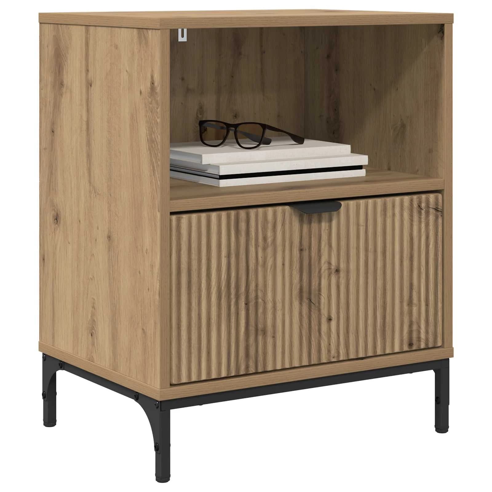 Nočna omarica 2 kos artisan hrast 49 x 36 x 61 cm - slika 3