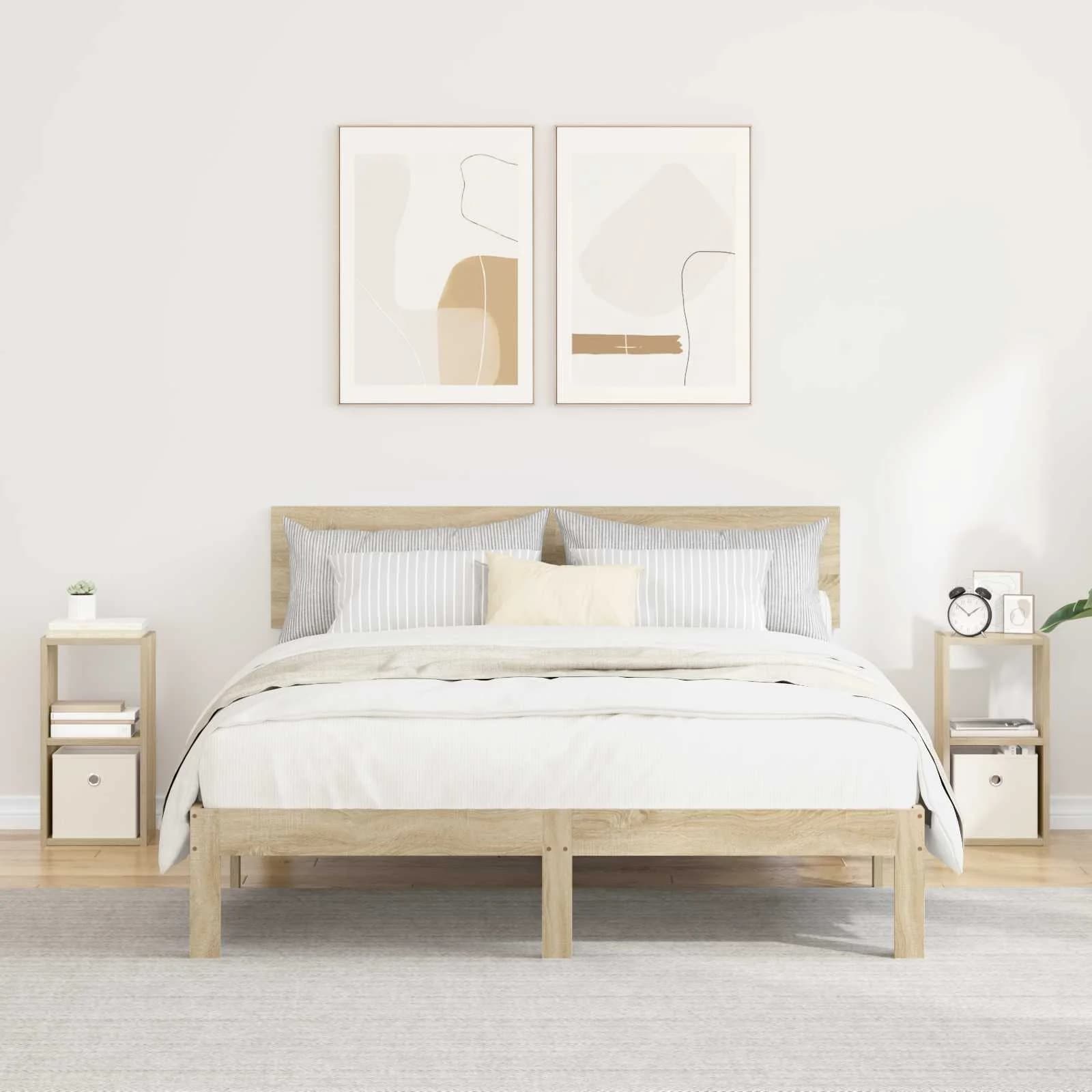 Nočna omarica 2 kos Sonoma hrast 25,5 x 22 x 49,5 cm