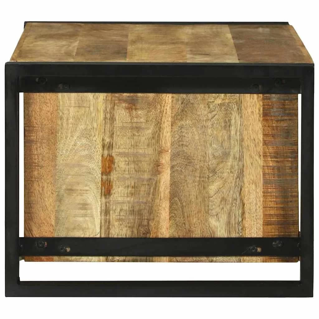 Klubska miza Rjava 90 x 50 x 38 cm Masiven les manga - slika 4