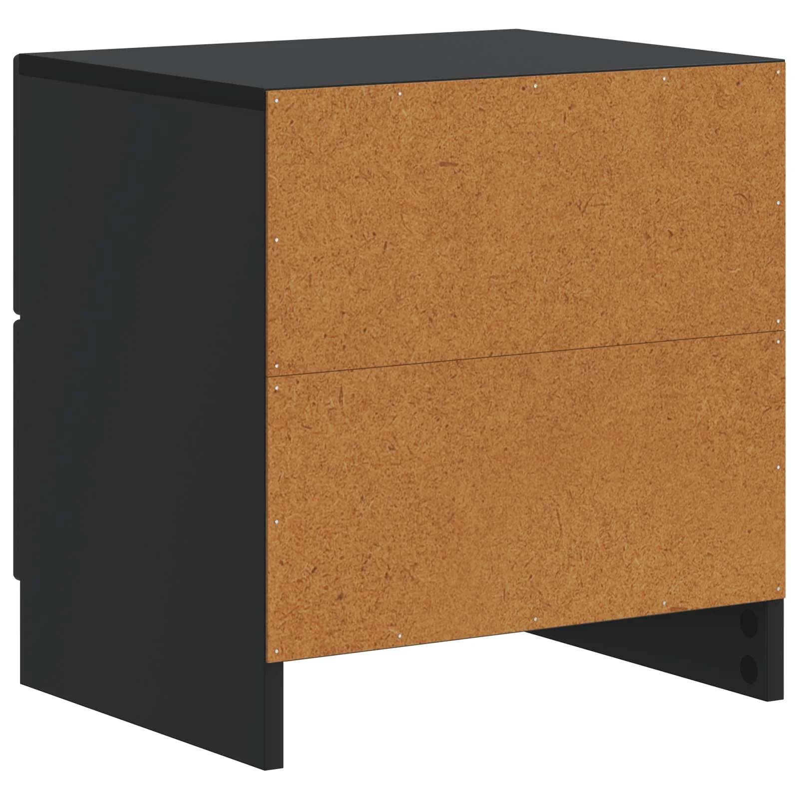 Nočna omarica Črna 43 x 34,5 x 44,5 cm Inženirski les - slika 7