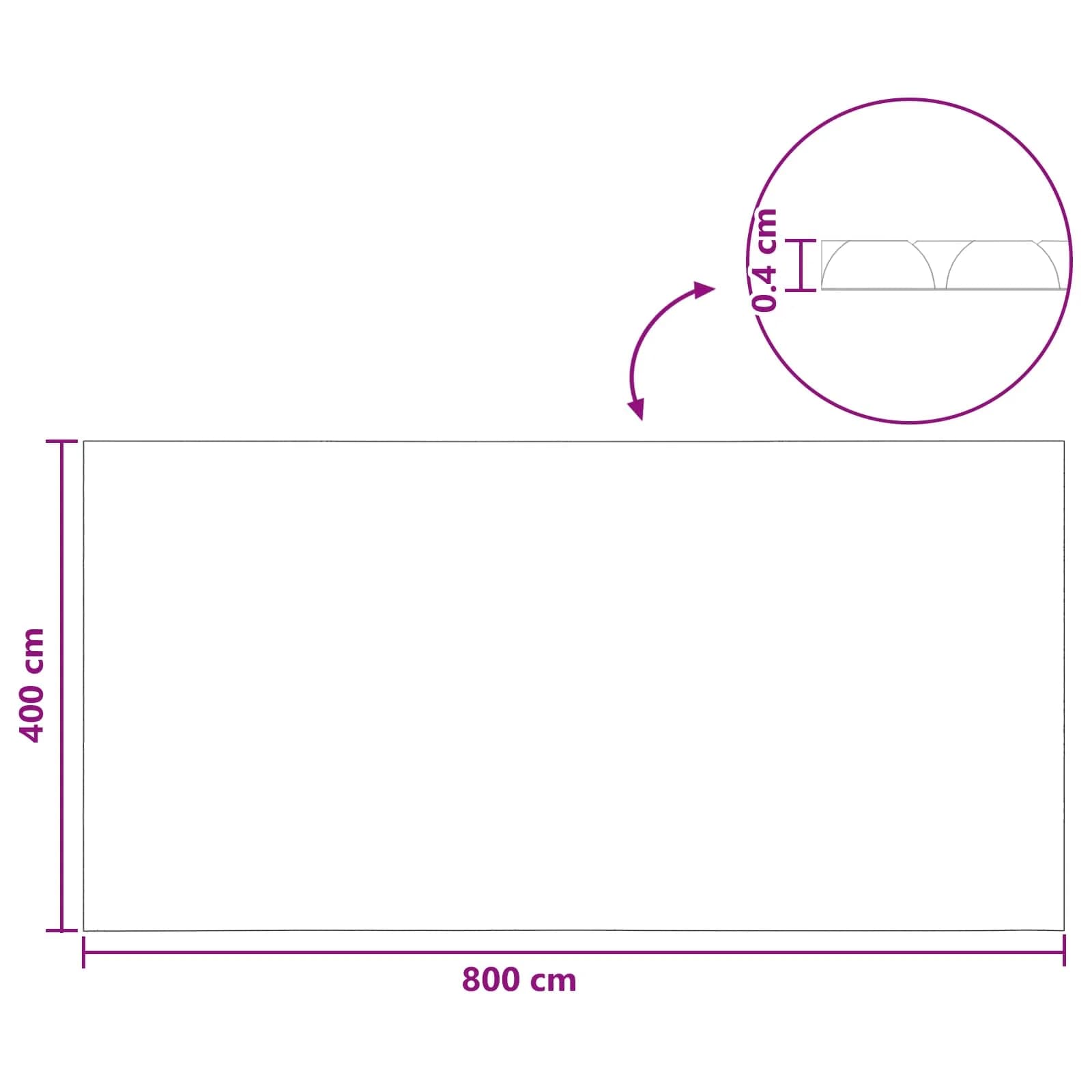 Solarni pokrov za bazen 800 x 400 cm 110 μm Kvadrat PE Črna - slika 7