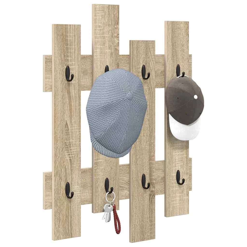 Nadwyčajna obešalnik za plašče Montaža za steno Sonoma hrast - slika 3