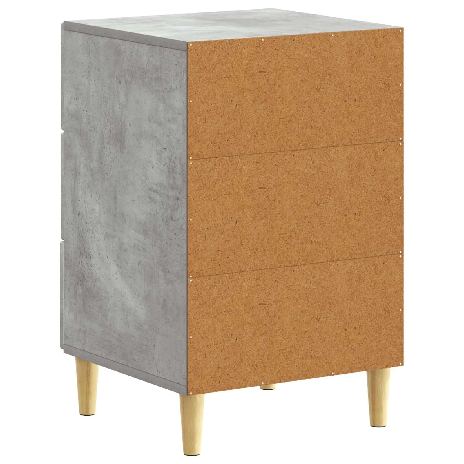 Nočna omarica Betonsko siva 43 x 39,5 x 66,5 cm Inženirski les - slika 6