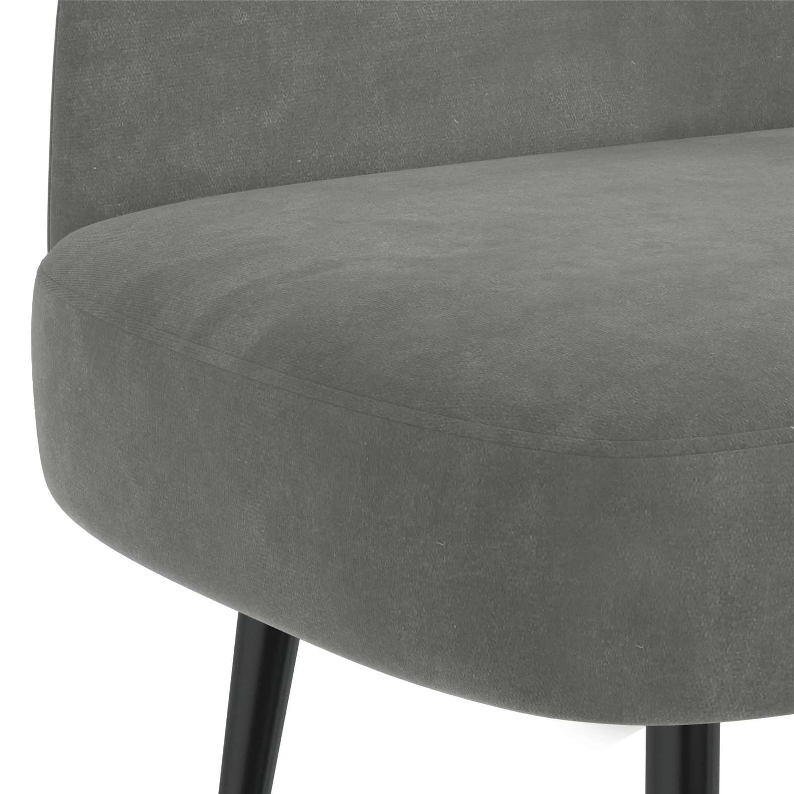 Oblazinjena klop z naslonom Temno siva 110 x 60 x 76 cm Žamet - slika 5