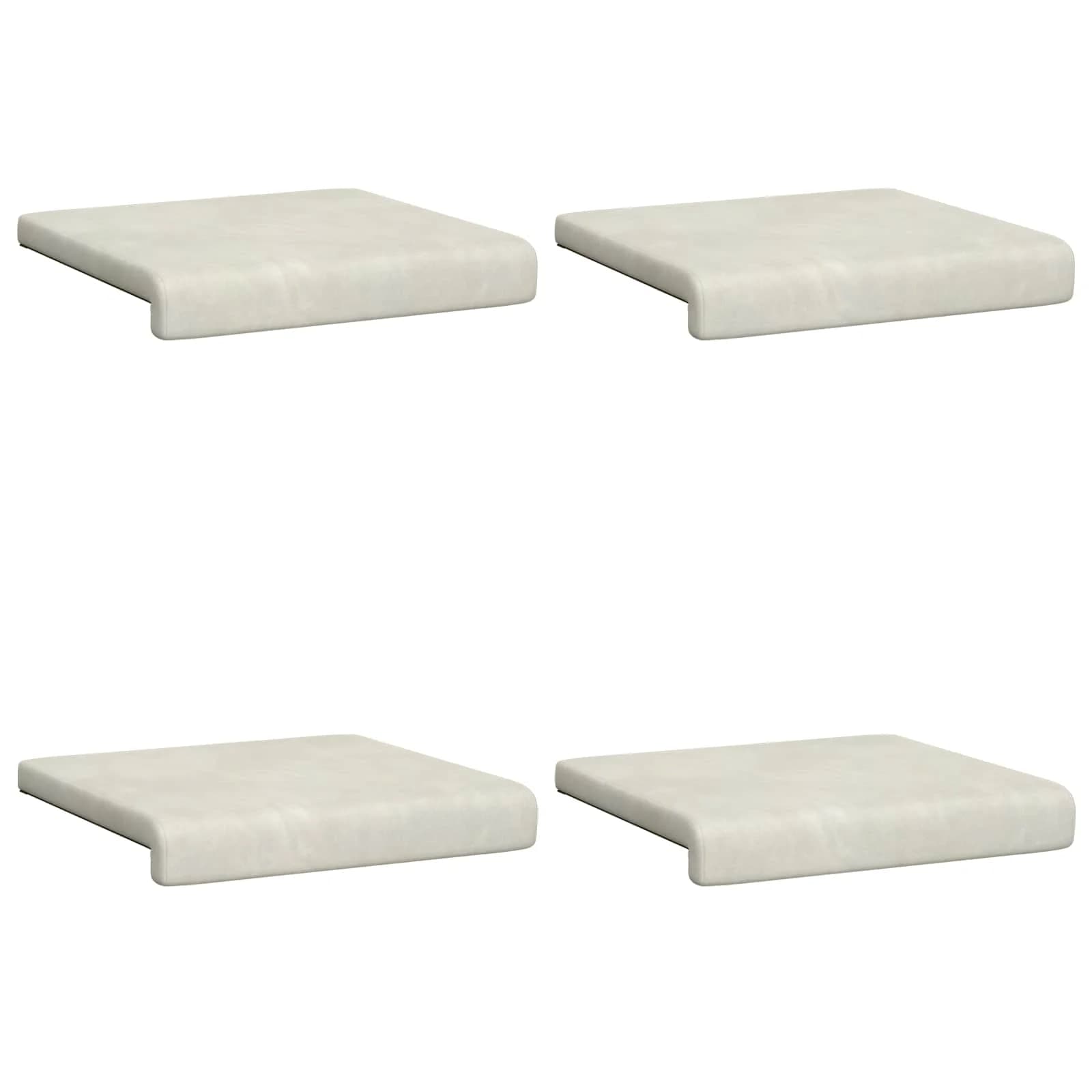 Blazina za klop 4 kos Žamet Krem Globina 35 cm - slika 6
