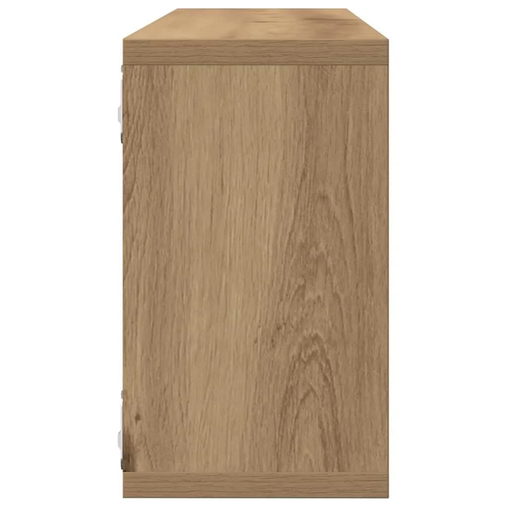 Stenske police Montaža za steno 4 kos Oreh 80 x 15 x 26 cm - slika 9