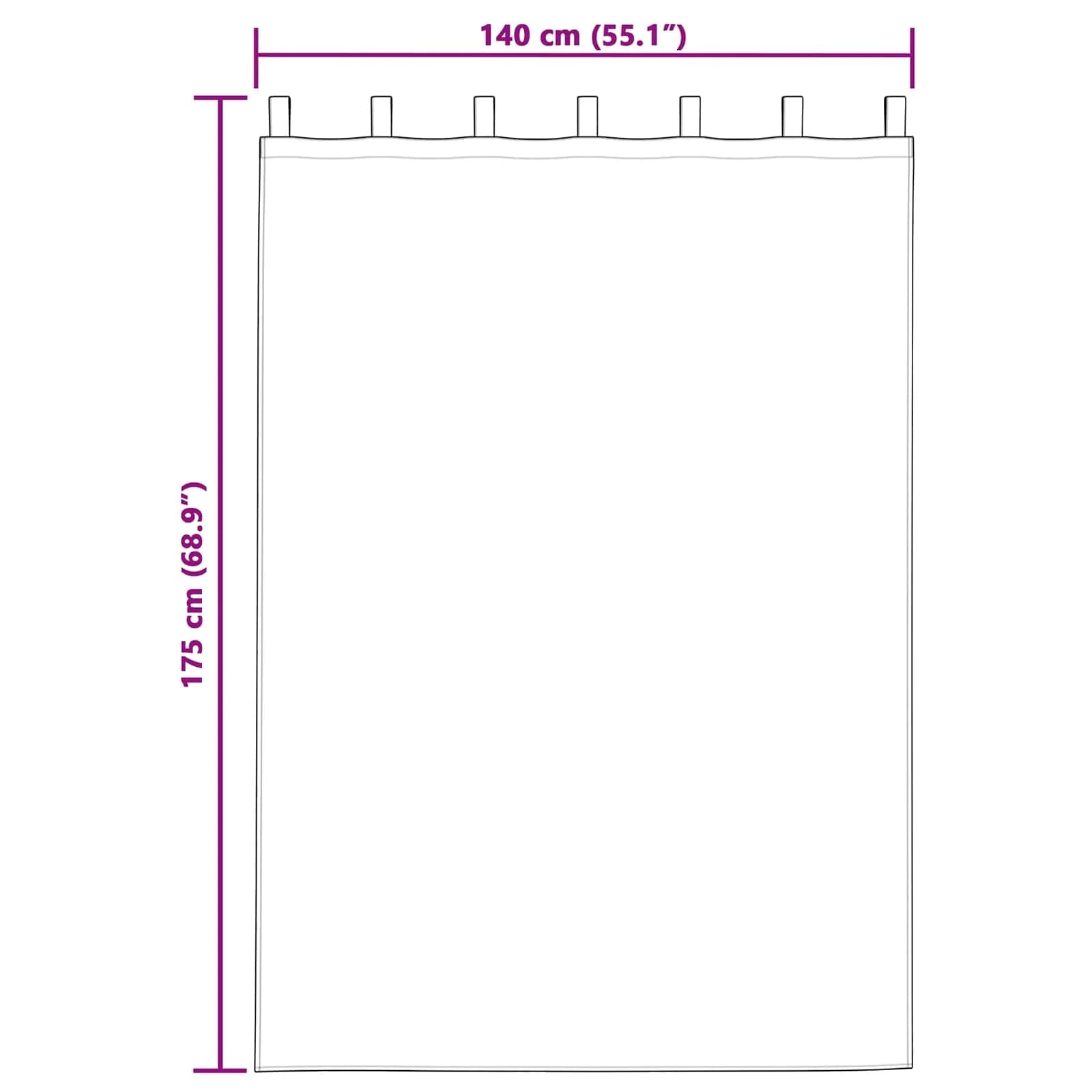 Zatemnitvene zavese 2 kos Temno roza 140 x 175 cm Žamet - slika 7