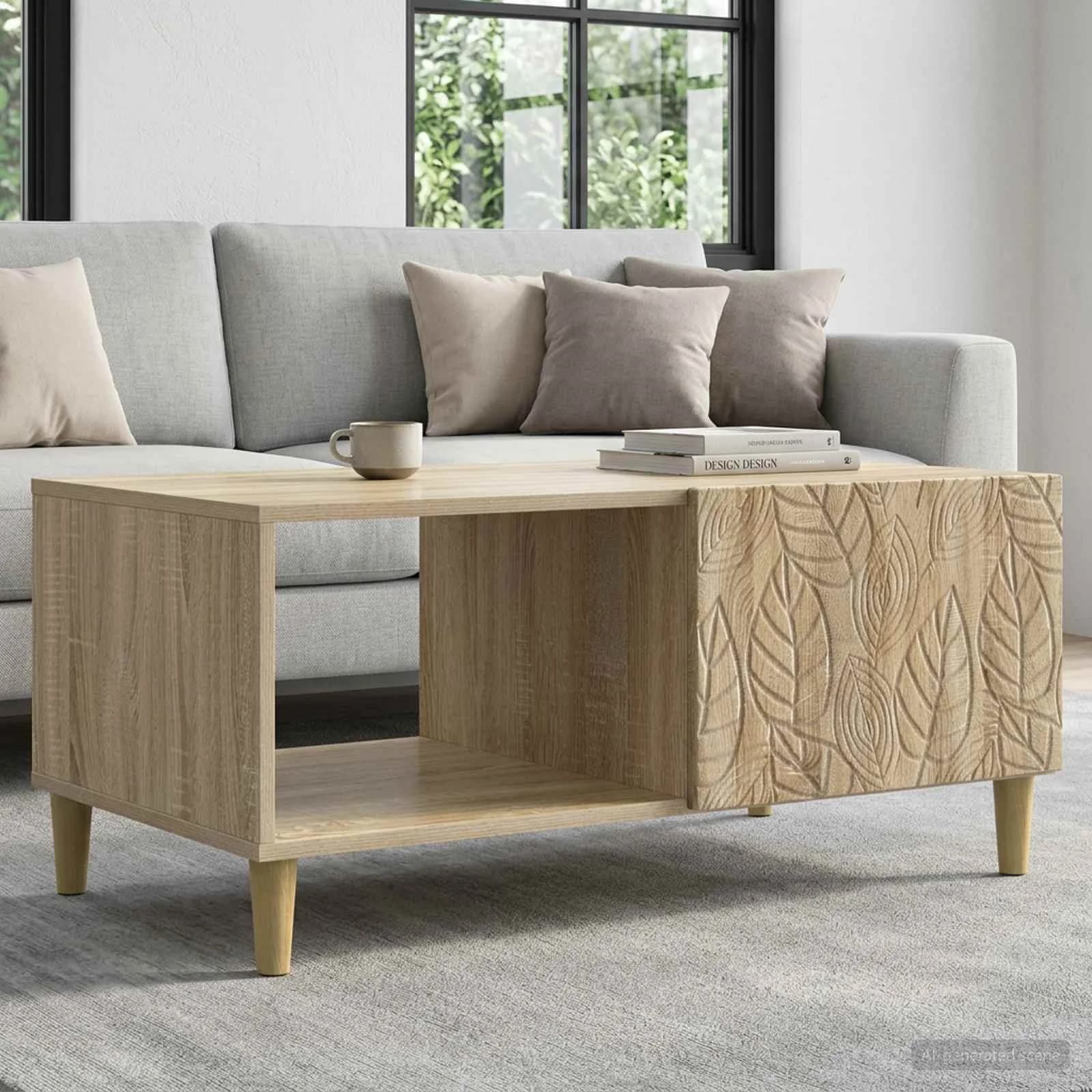 Klubska miza Sonoma hrast 90 x 50 x 40 cm Inženirski les