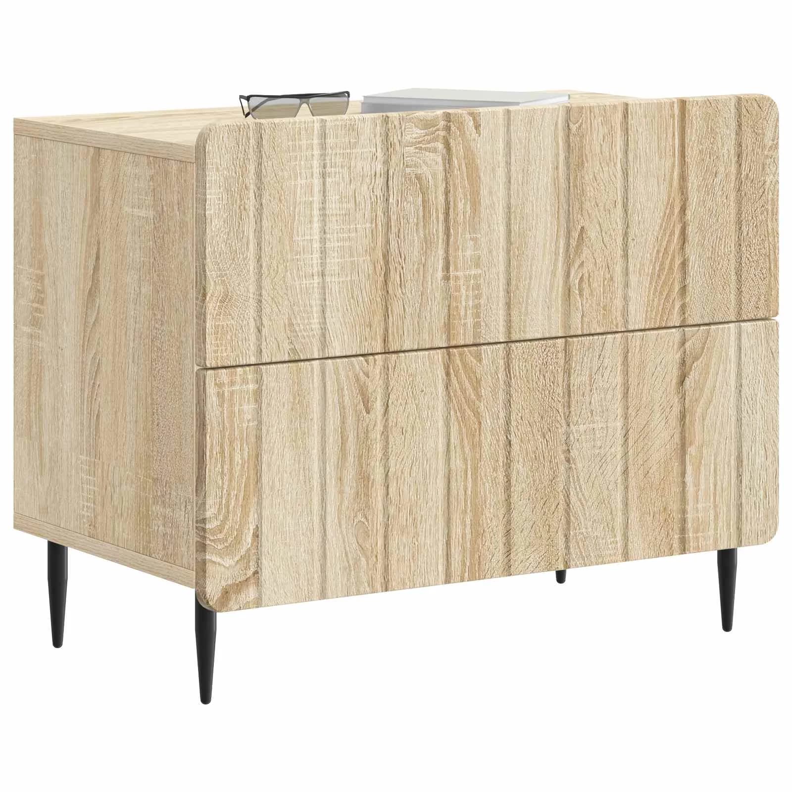 Nočna omarica Sonoma hrast 62 x 34,5 x 49,5 cm Inženirski les - slika 3