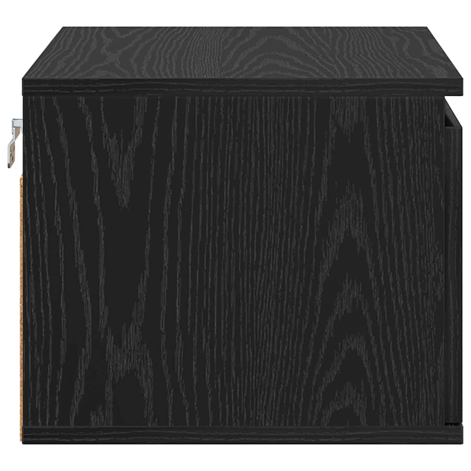 Stenska nočna omarica 2 kos Črna Orehovina 50 x 36 x 30 cm - slika 10