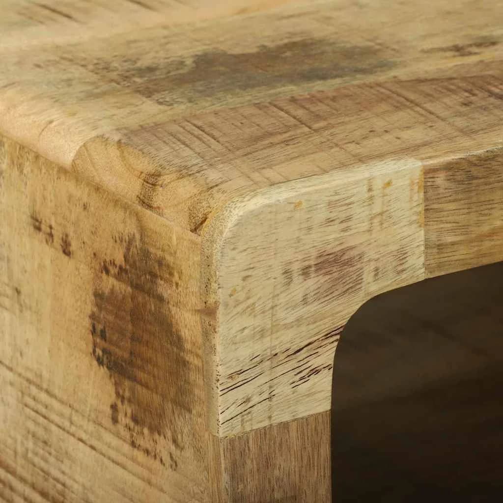 Klubska miza Rjava 50 x 50 x 35 cm Masiven les manga - slika 6