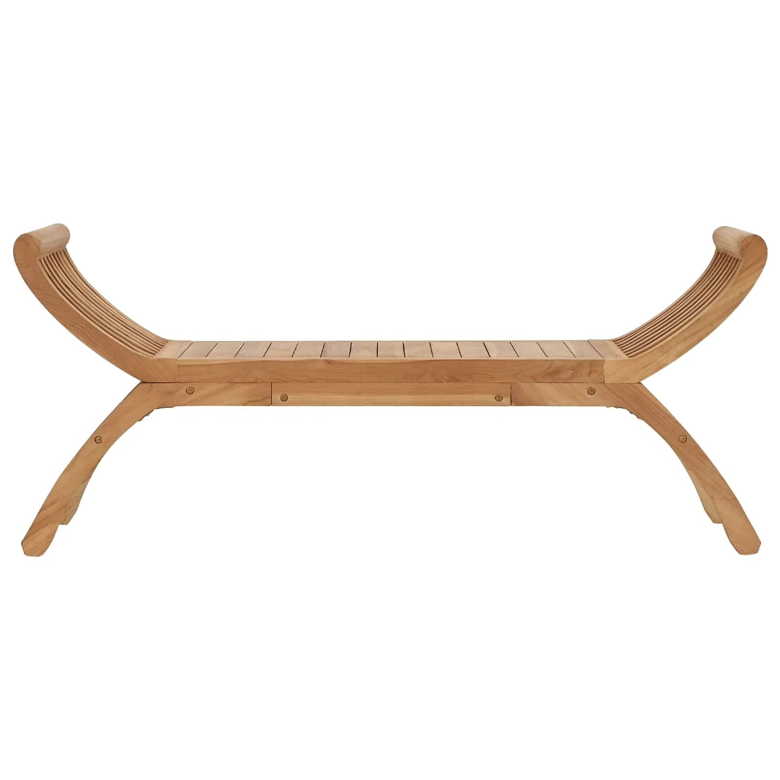Vrtna klop 2 -Seater 126 cm Trden tikov les Naravna - slika 3