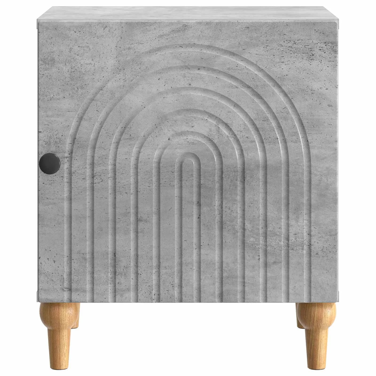 Nočna omarica Betonsko siva 43 x 34,5 x 50 cm Inženirski les - slika 5