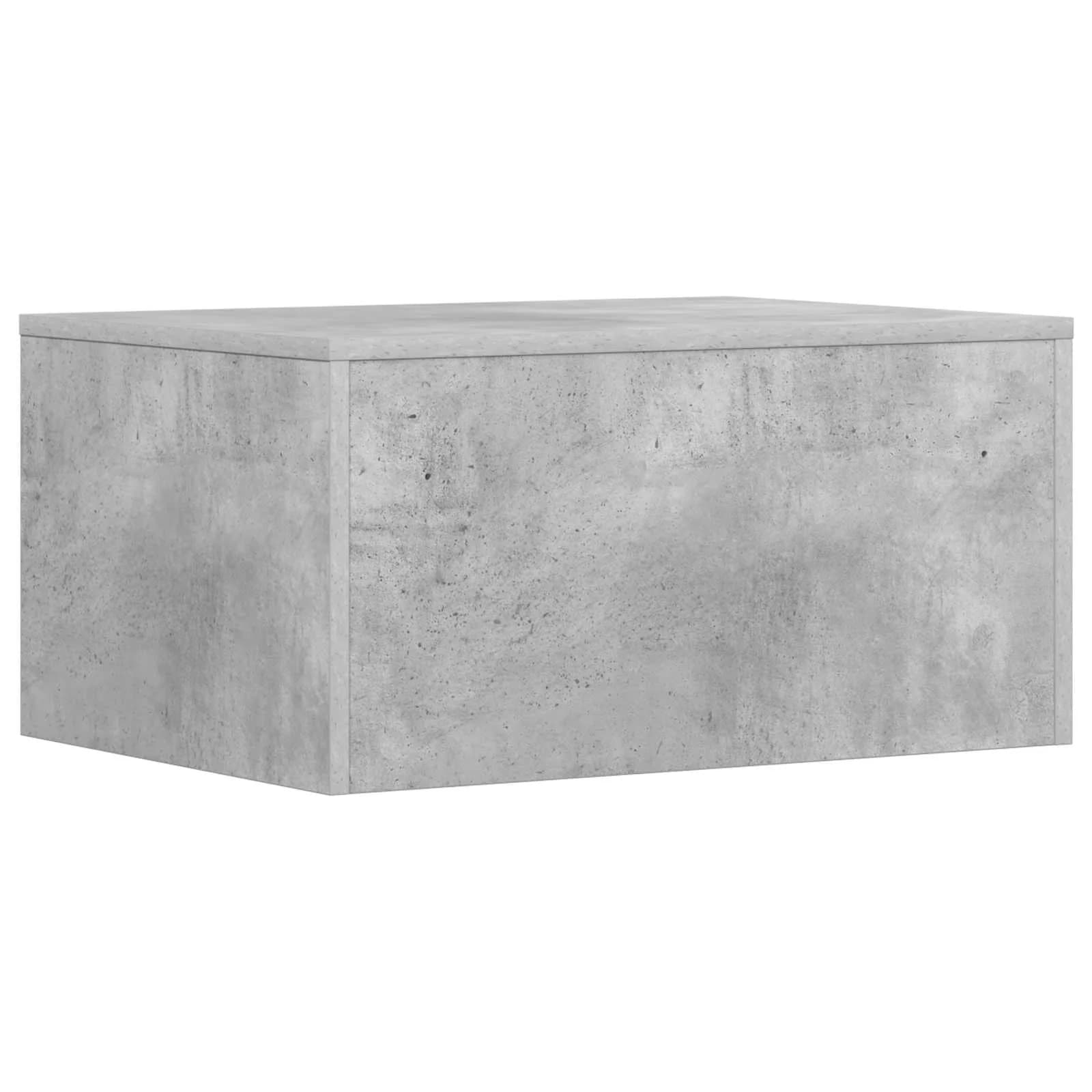Stenska miza Betonsko siva Inženirski les 60 x 45 x 30 cm - slika 7