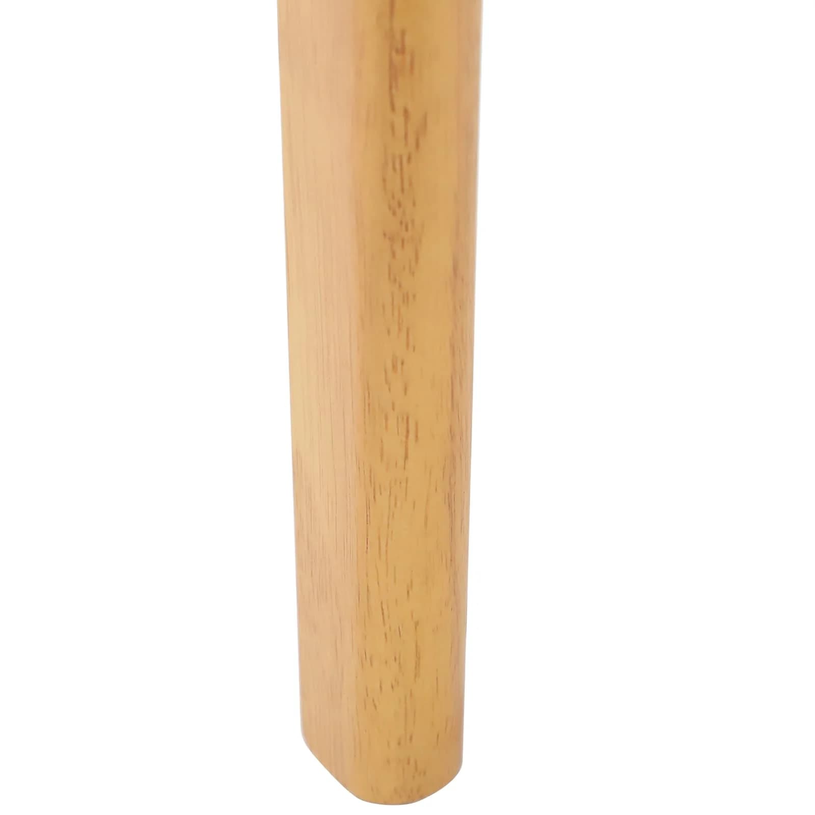 Jedilni stol 2 kos Trda guma Naravna in bela 51 x 61 x 80,5 cm - slika 10