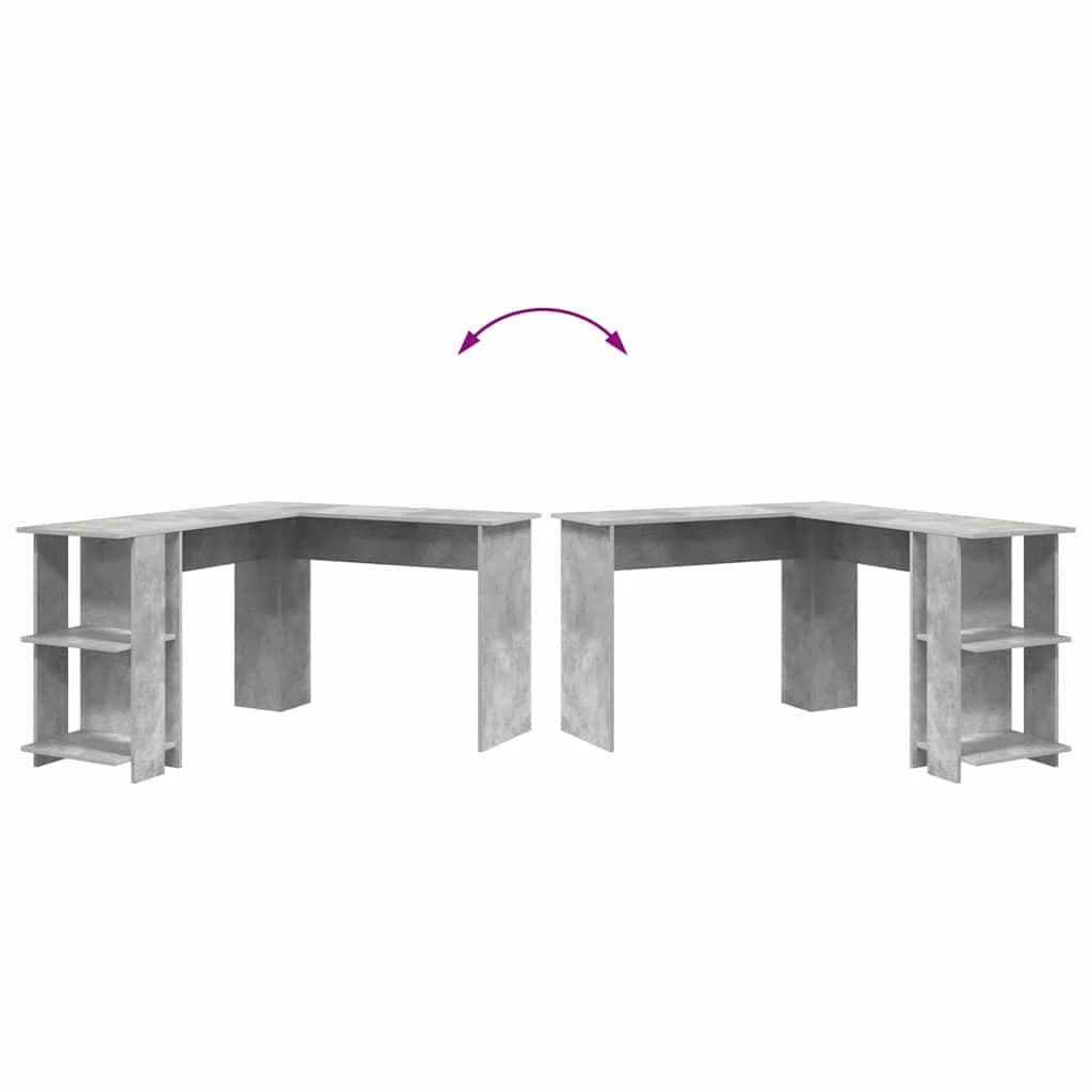 Kotniška miza Betonsko siva Inženirski les 140 x 113,5 x 75 cm - slika 9
