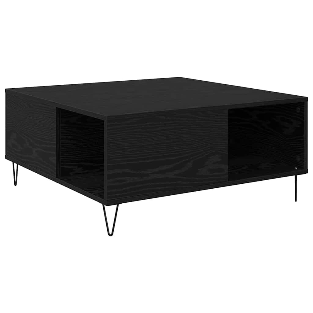 Klubska miza Črna Orehovina 80 x 80 x 36,5 cm Inženirski les - slika 2