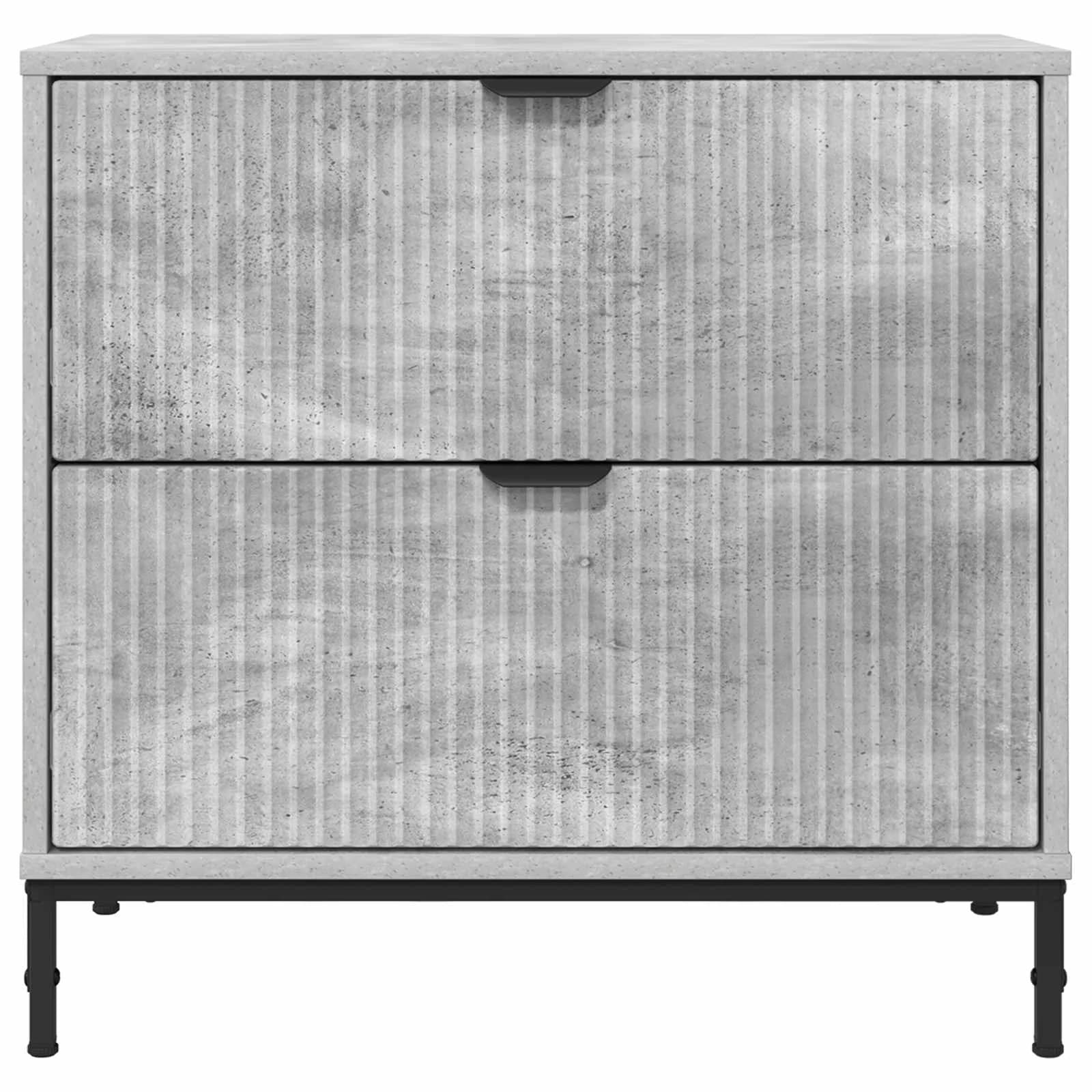 Nočna omarica Betonsko siva 63.5 x 36 x 61 cm Inženirski les - slika 6