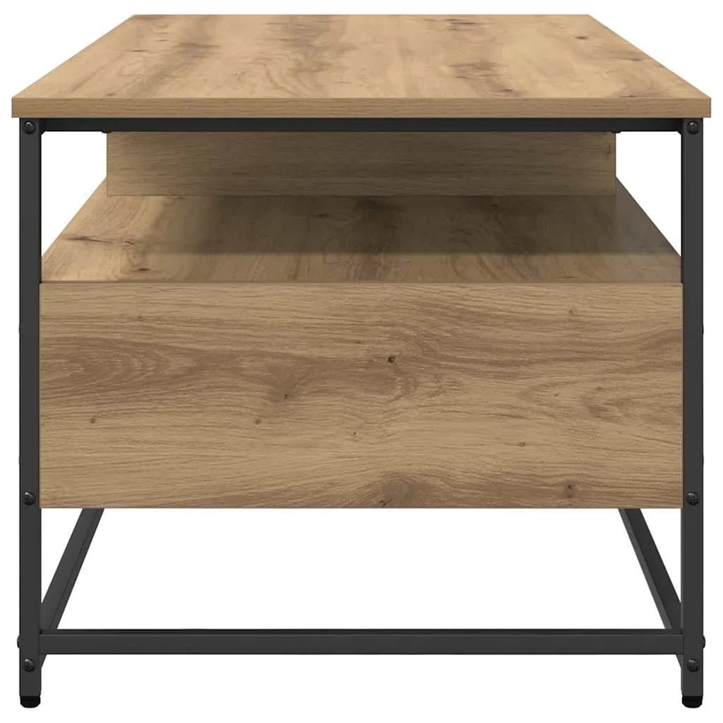 Klubska miza Umetni hrast 100 x 51 x 45 cm Inženirski les - slika 7