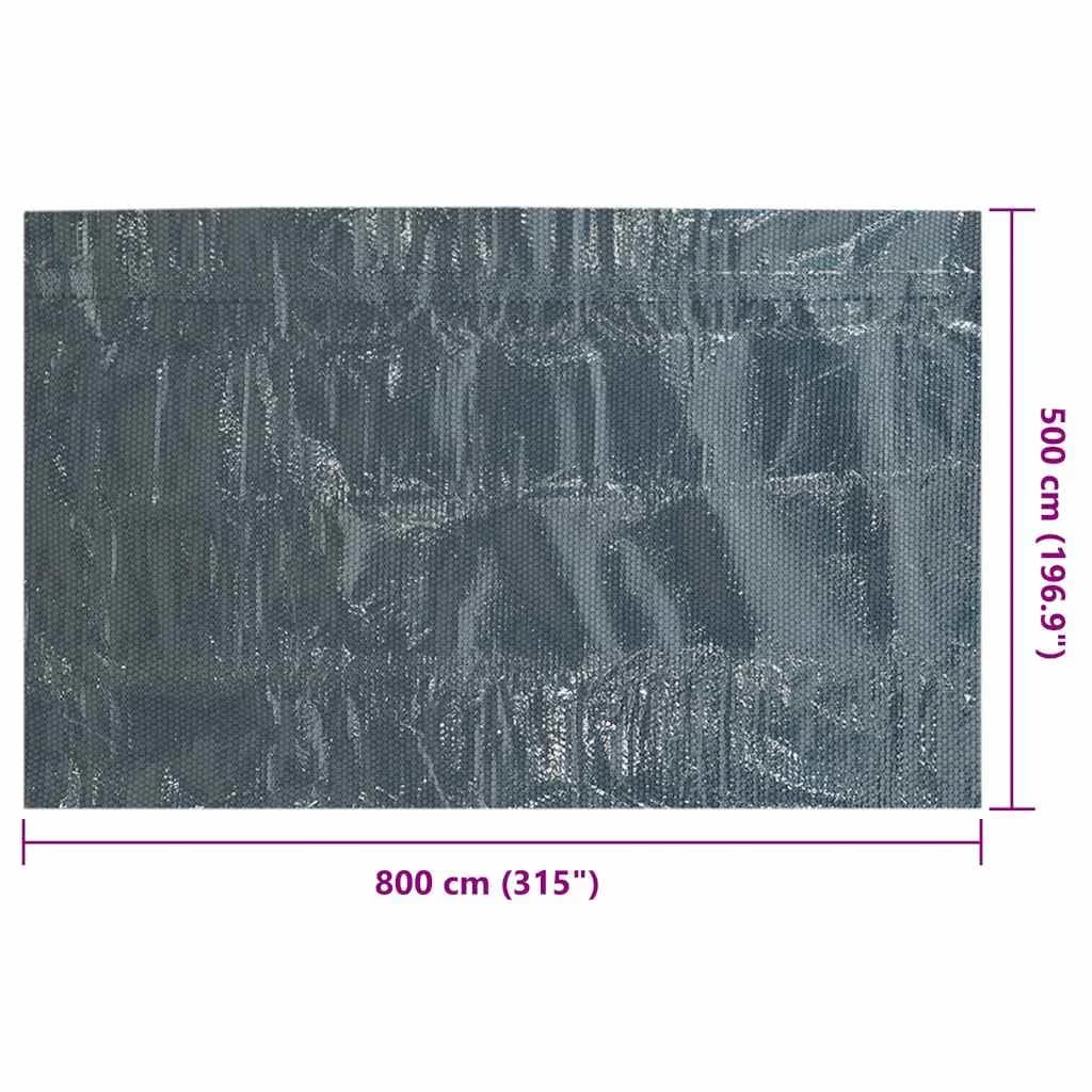 Plavajoča PE solarna folija za bazen 800x500 cm črna in modra - slika 6