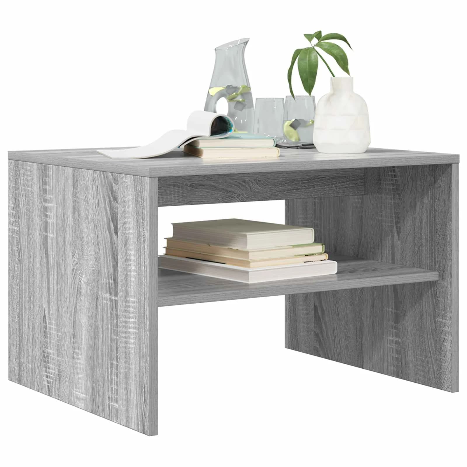 Klubska miza Siva Sonoma 60 x 50 x 40 cm Inženirski les - slika 3