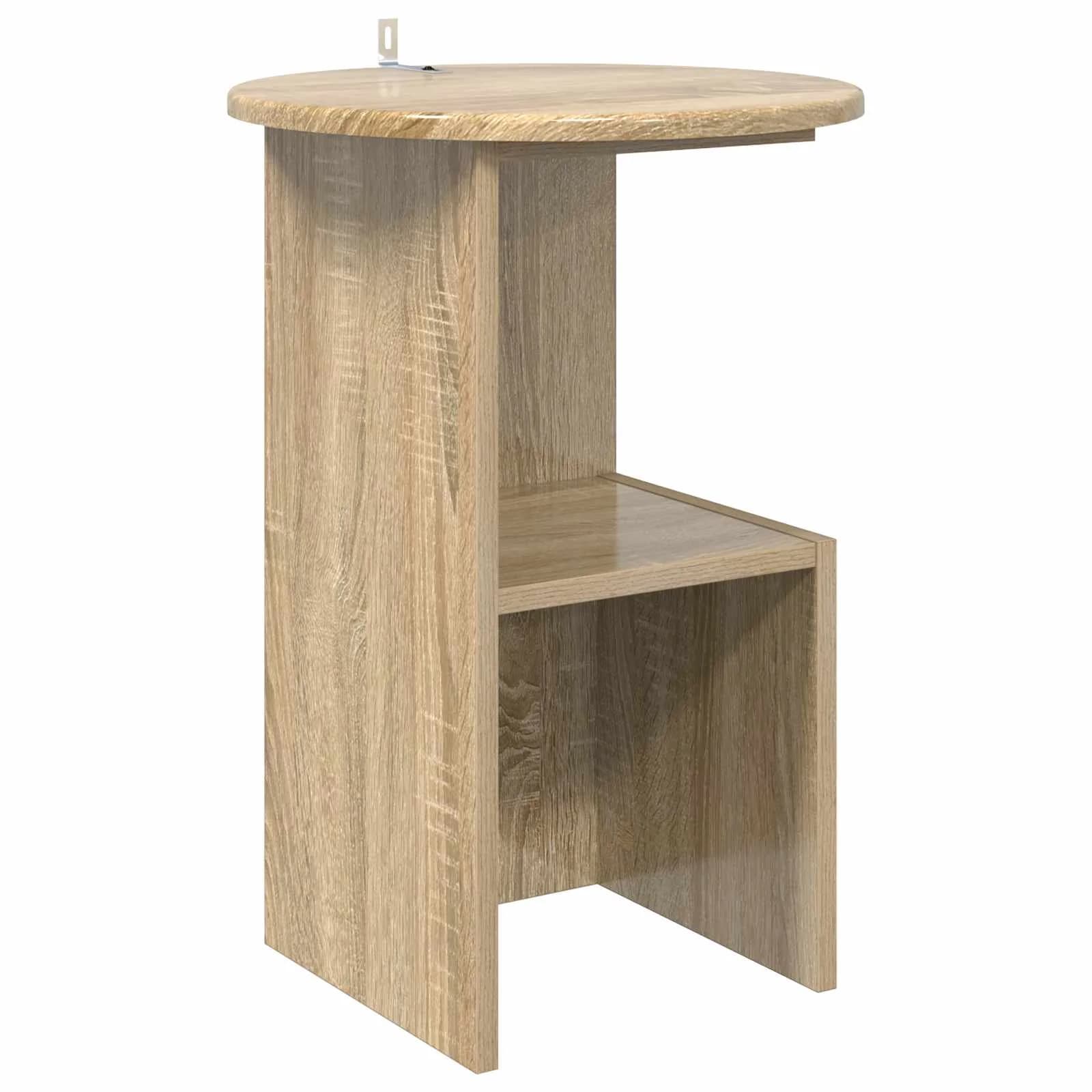 Stranska miza Sonoma hrast Ø 39,5 x 55 cm Inženirski les - slika 2