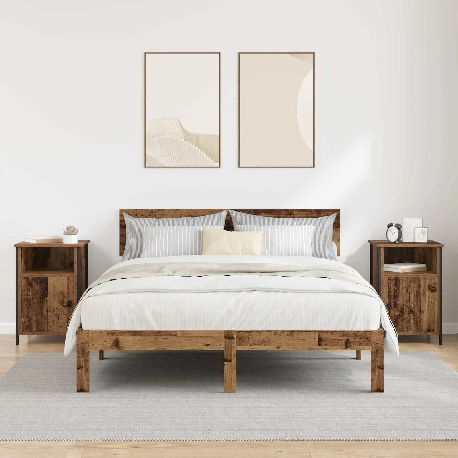 Nočna omarica 2 kos Star les 40 x 42 x 60 cm Inženirski les - slika 4