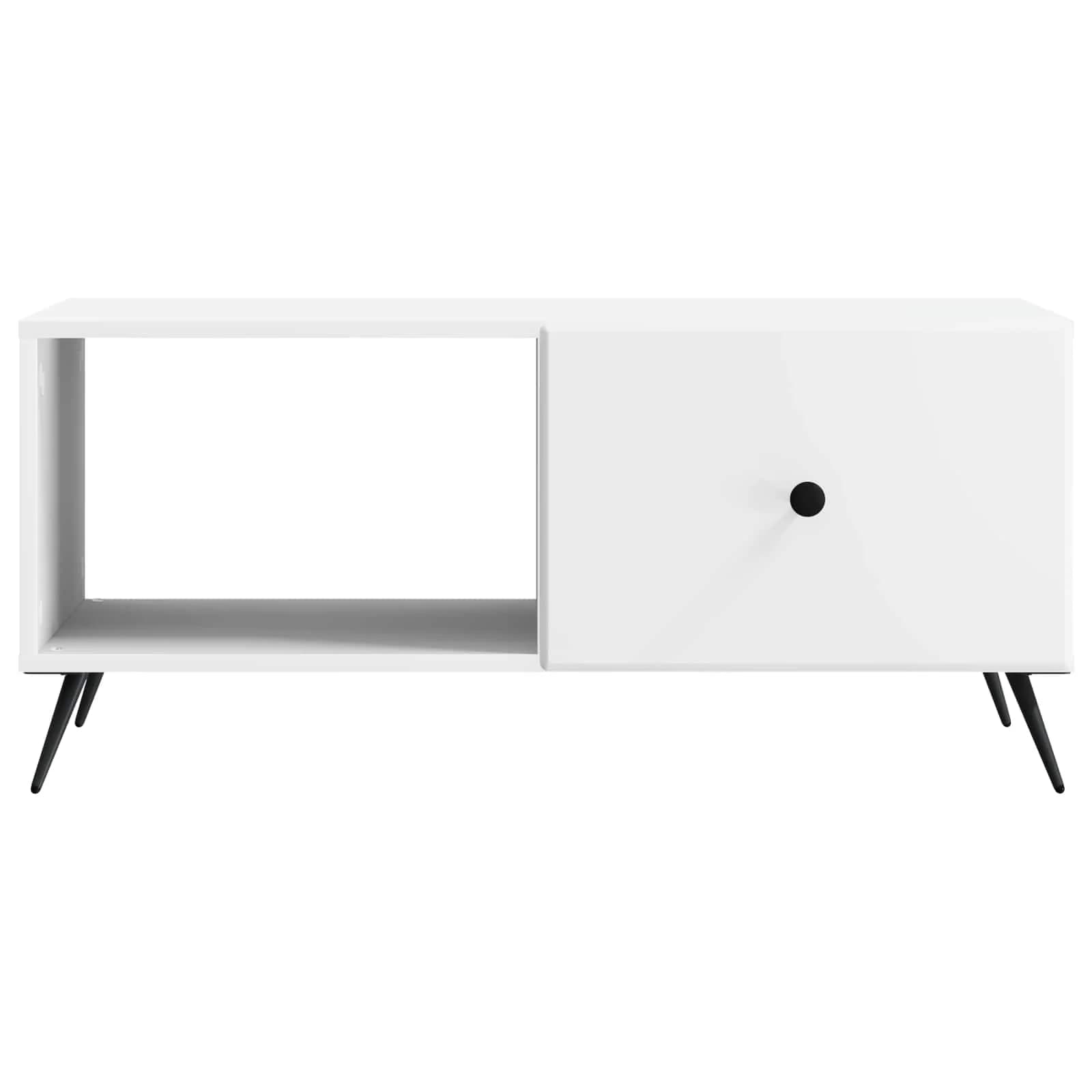 Klubska miza Bela 90 x 50 x 40 cm Inženirski les - slika 5