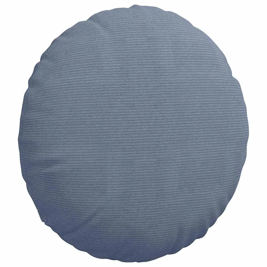 Sedežne blazine 2 kos Žametna tkanina Modra Ø 80 cm - slika 5