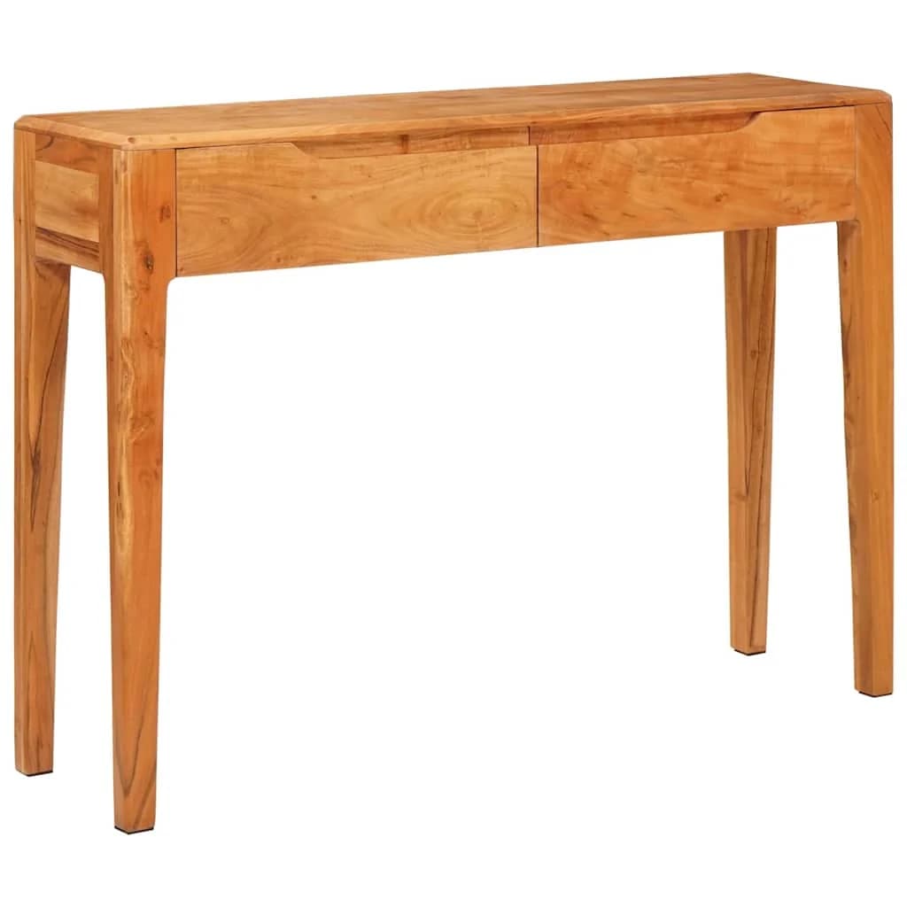 Konzolna miza Rjava 110 x 30 x 80 cm Masiven les akacije - slika 3