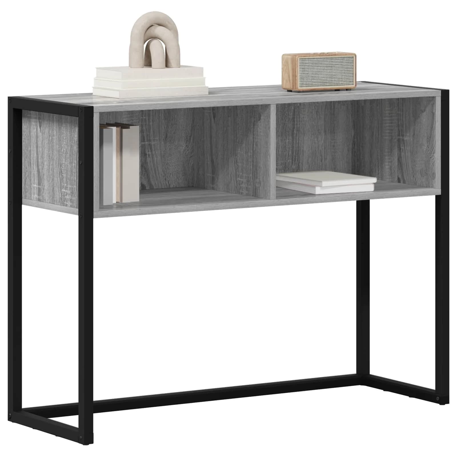 Stranska miza Siva Sonoma 100 x 36 x 75 cm Inženirski les - slika 3