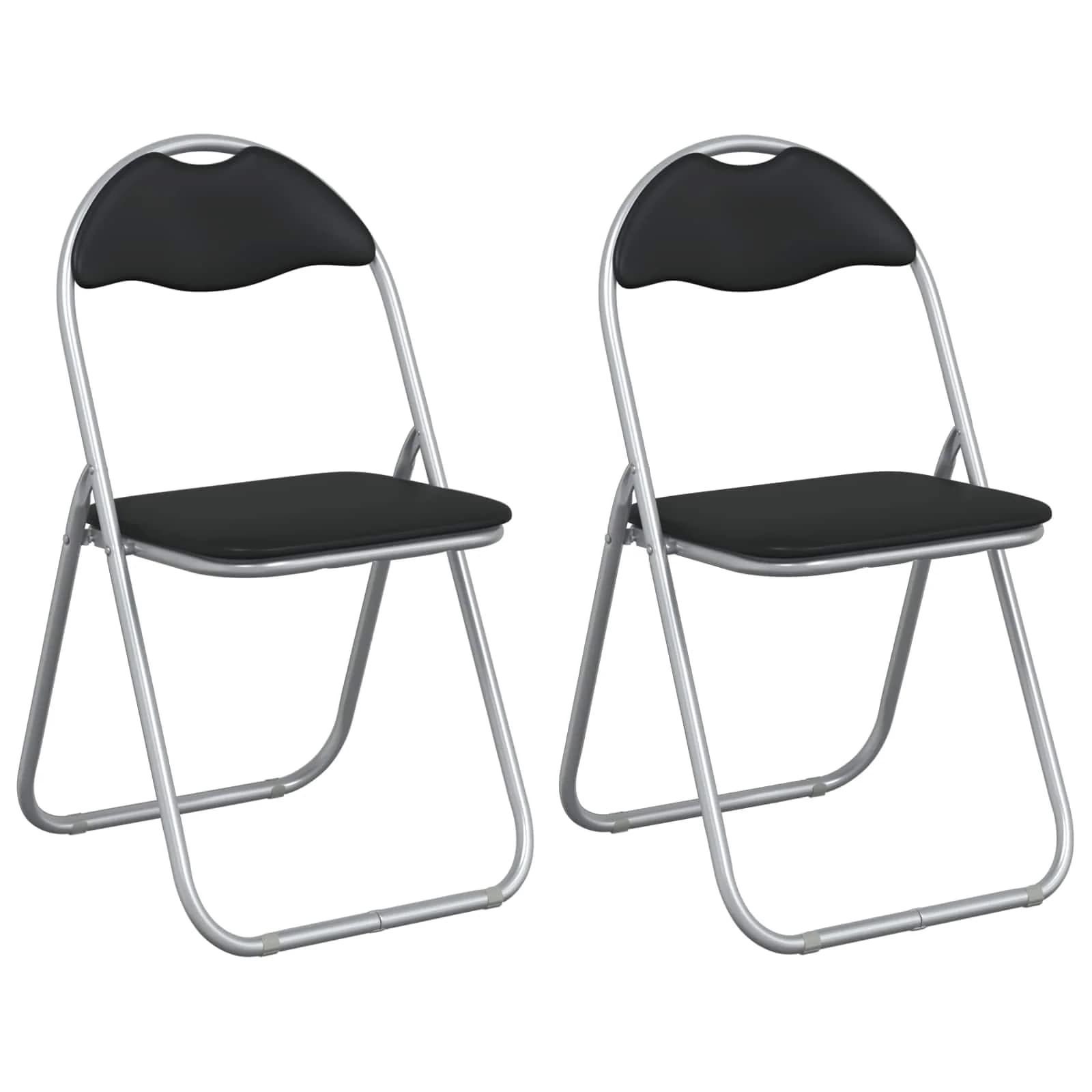 Zložljiva stolica 2 pcs Črna in siva 48 x 43,5 x 81 cm - slika 2