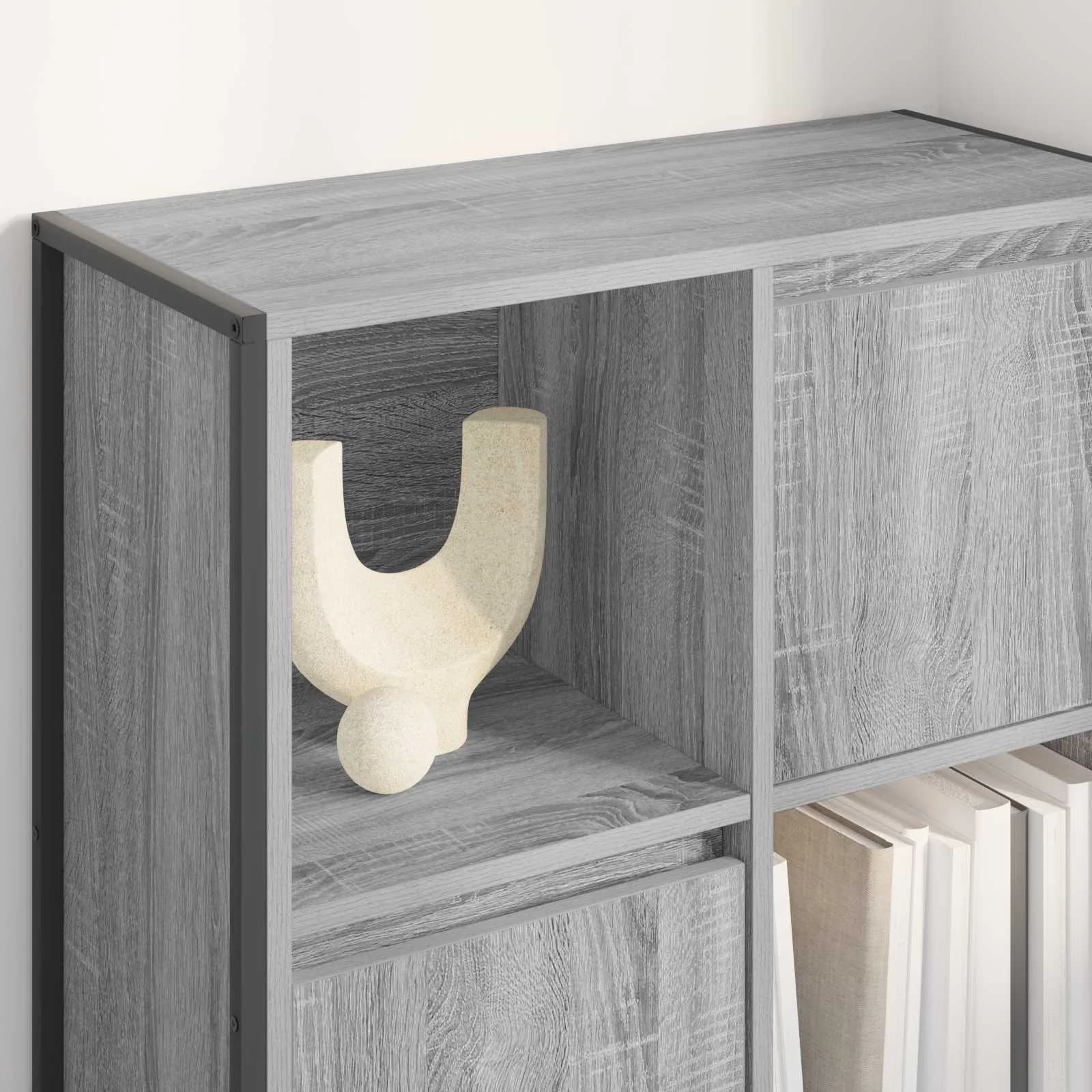 Knjigovni omar 68 x 30 x 108.5 cm Inženirski les Siva Sonoma - slika 4