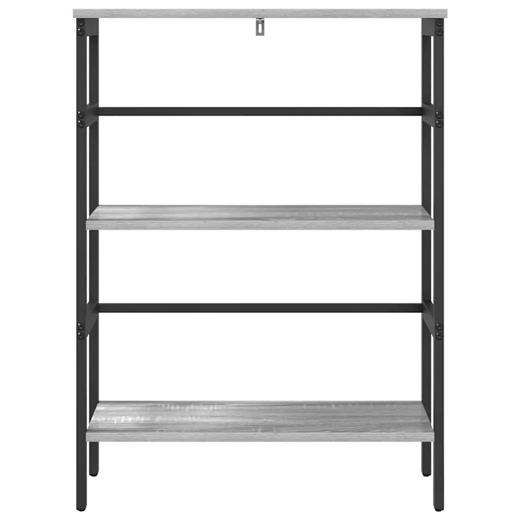 Knjižna polica 2 nivojev 60 x 29,5 x 81 cm Inženirski les - slika 5