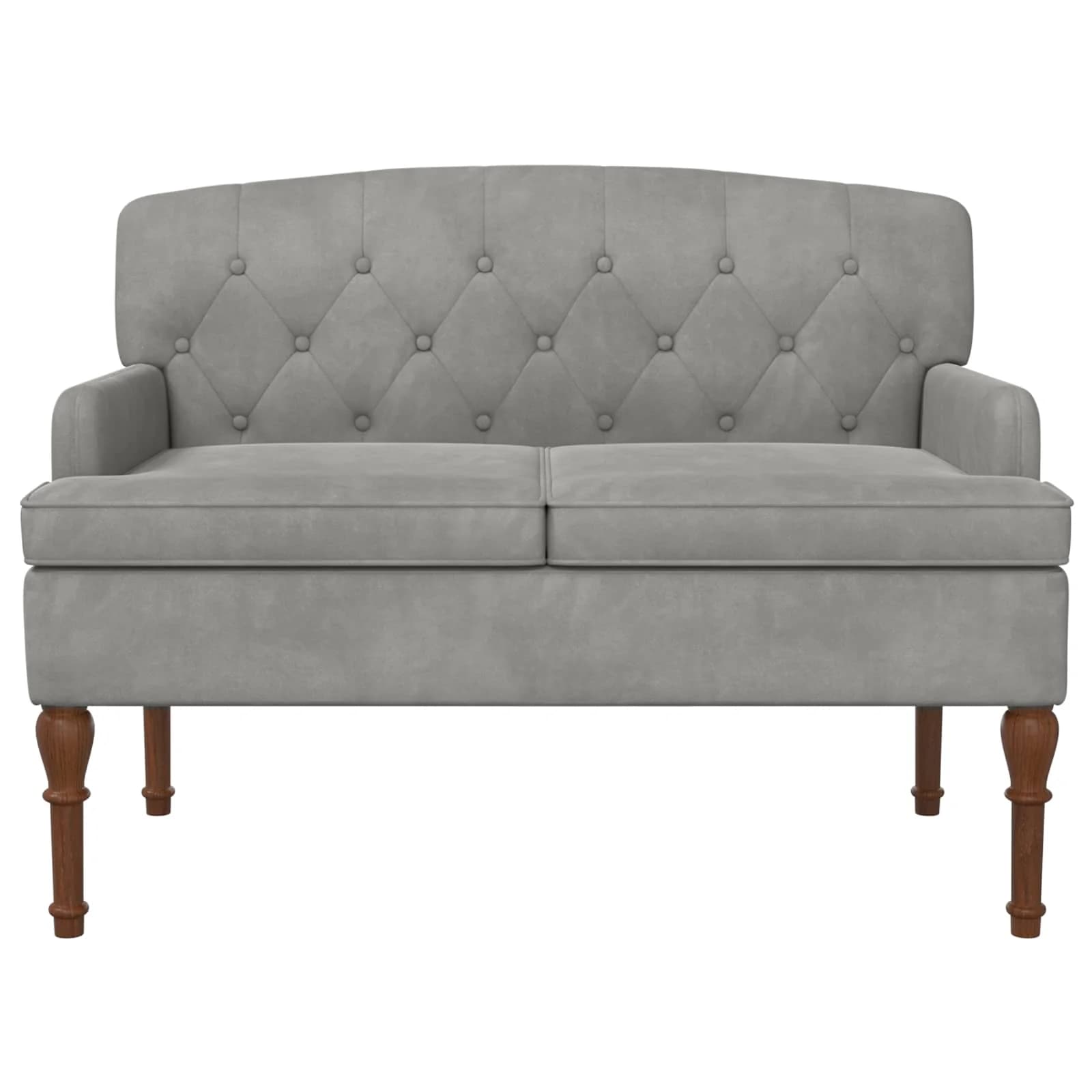 Dvojnica s gumbi Svetlo siva 111 x 65 x 79 cm Žamet - slika 3